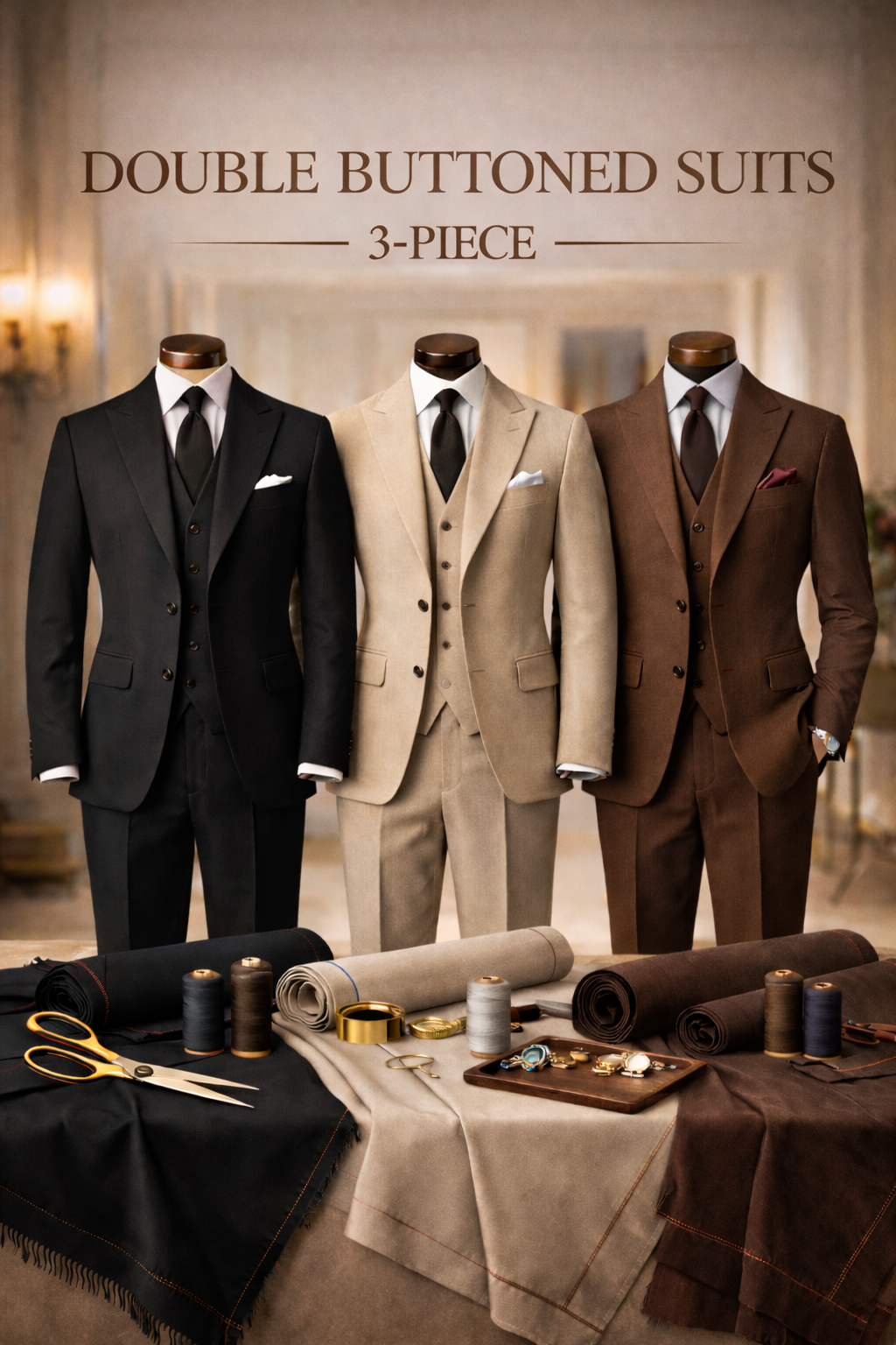 Double Buttoned 3-Piece Suits