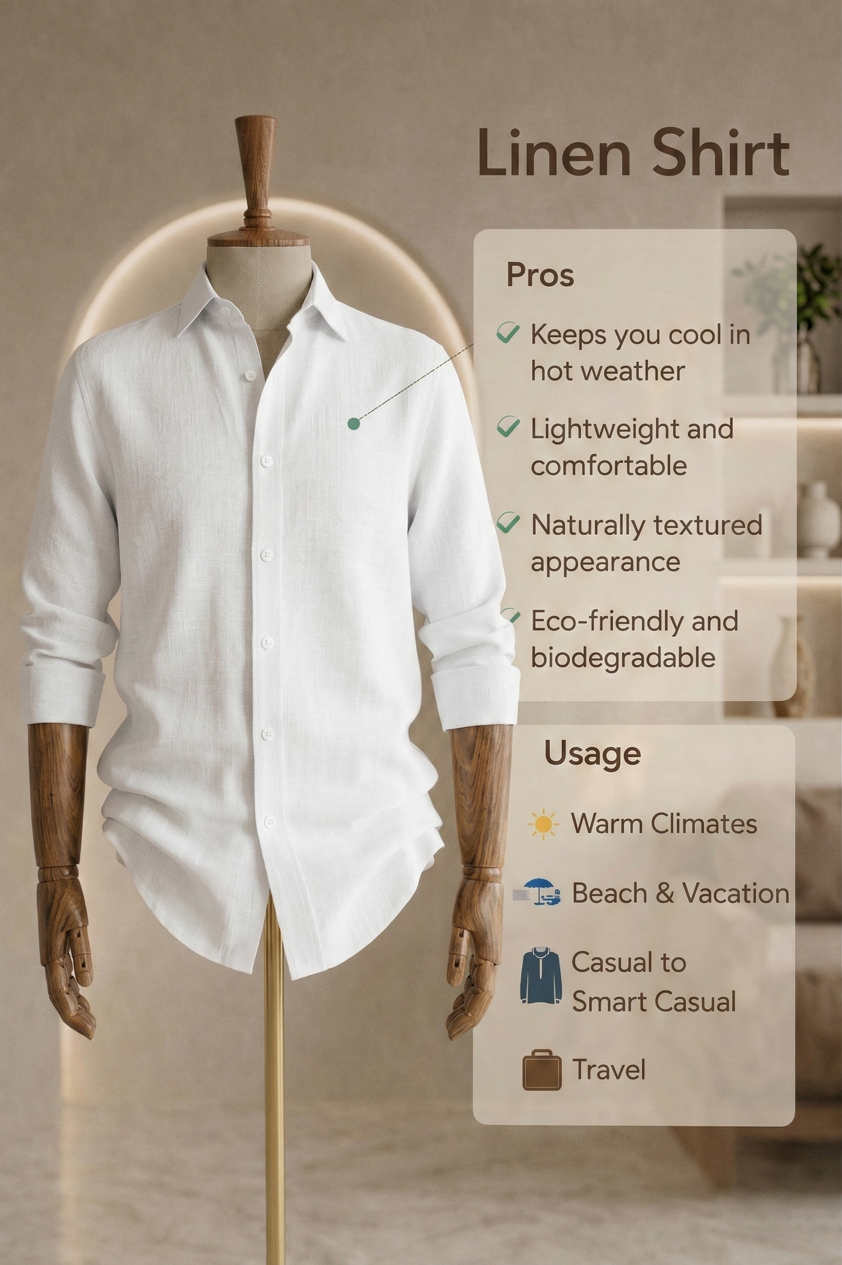 Full Sleeve Linen Pair For Men | White Linen Shirt with White Linen Pant