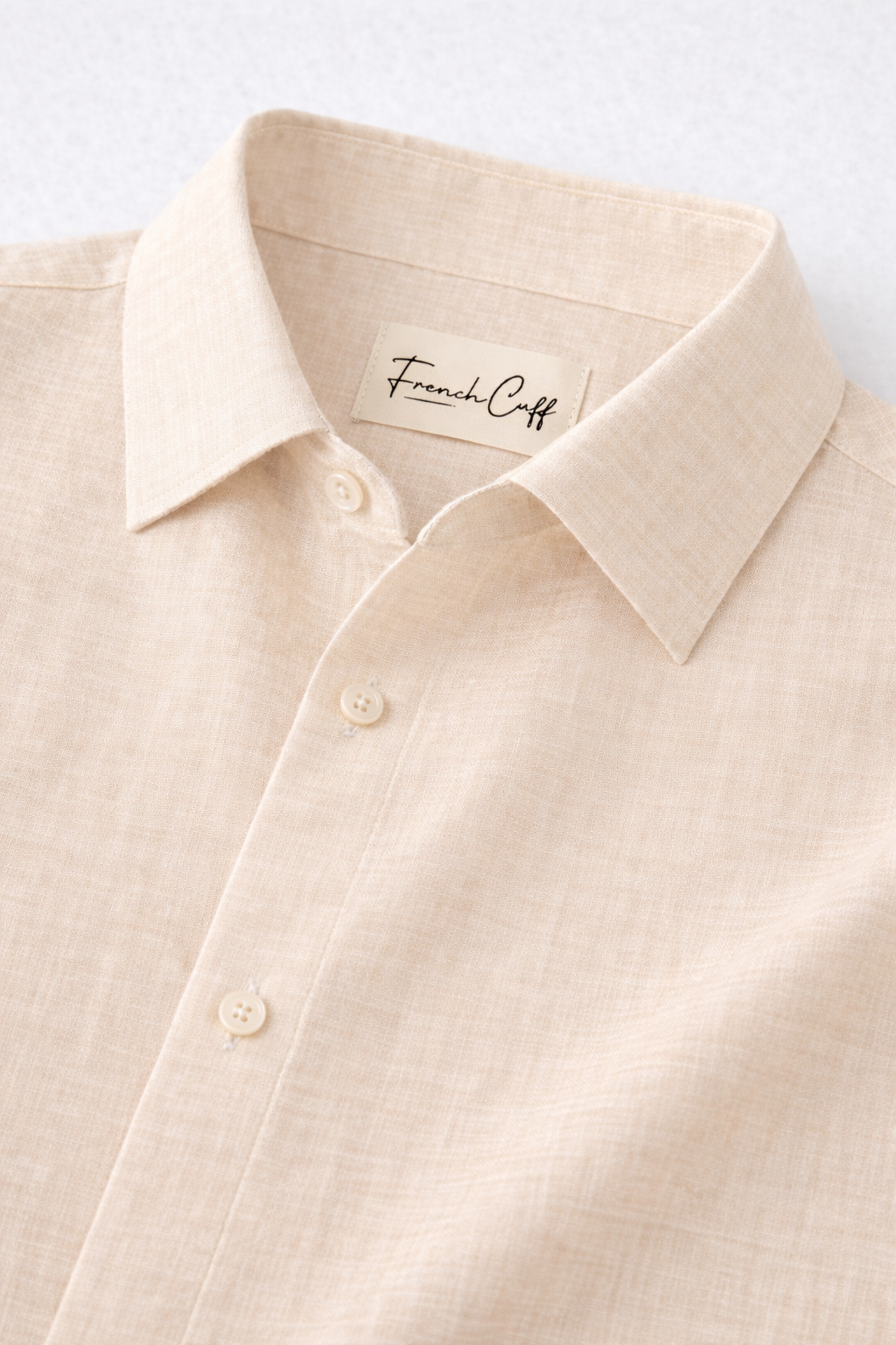 Half Sleeve Men's Pure Linen Beige Shirt | Summer Wear