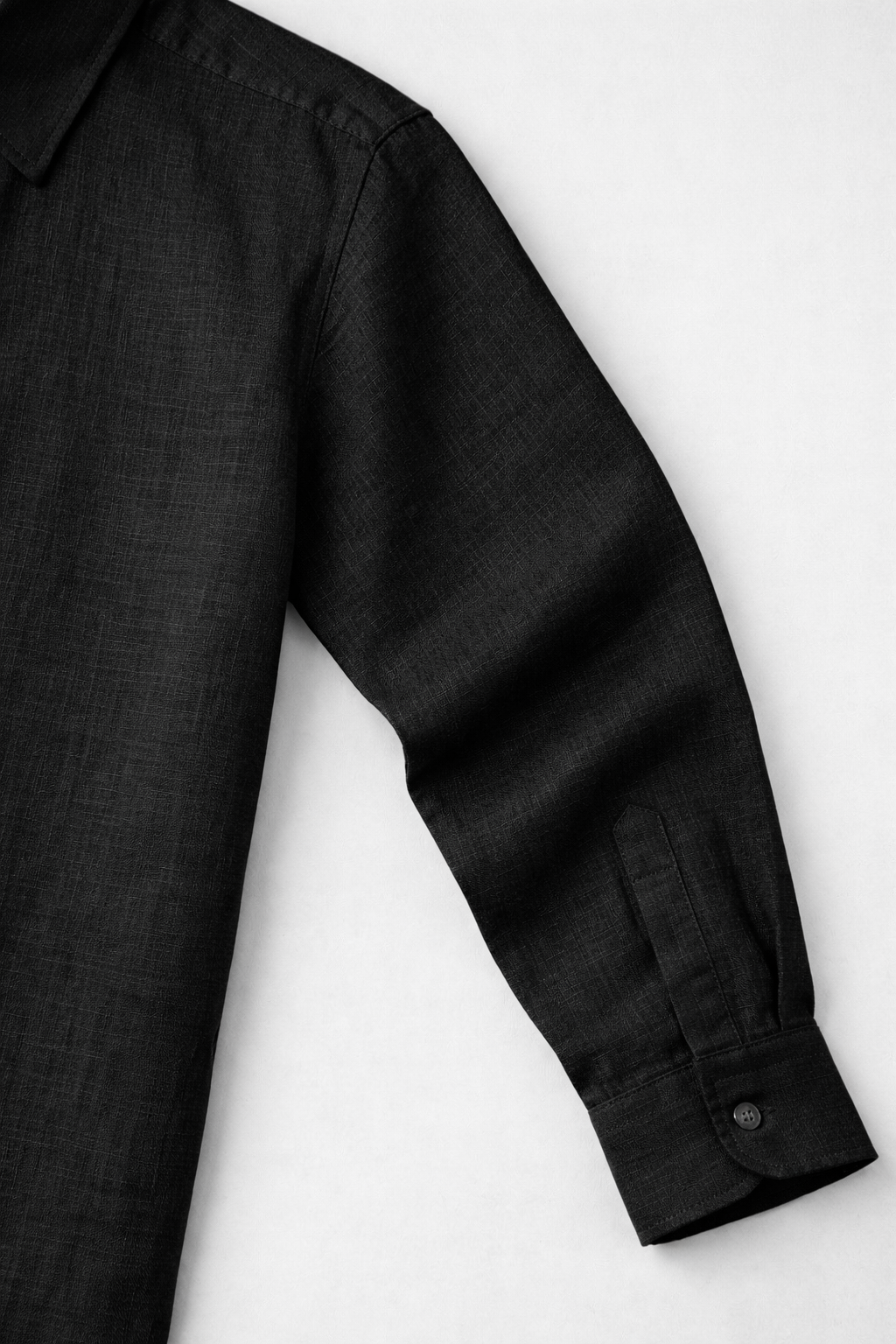 Full Sleeve Men's Pure Linen Black Shirt | Summer Wear
