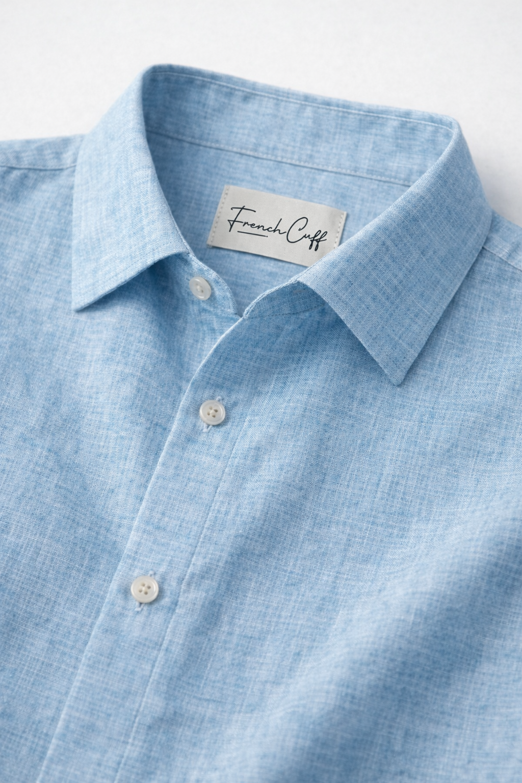 Full Sleeve Men's Pure Linen Sky Blue Shirt | Summer Wear