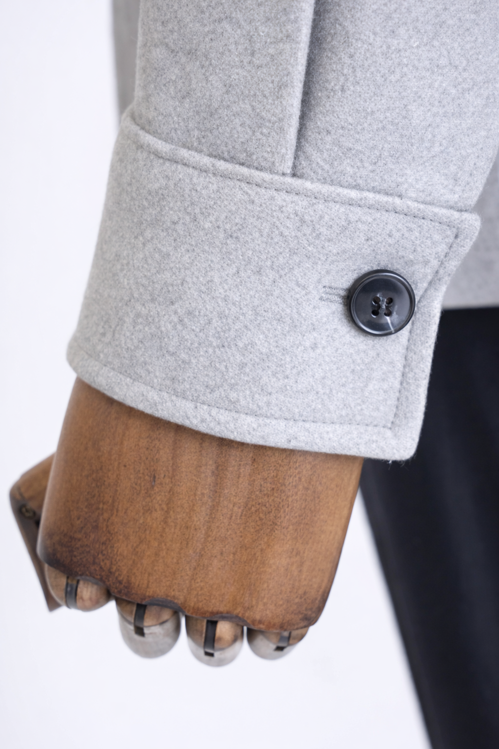 French Cuff Men's Ash Grey Cashmere 4-Pocket Jacket