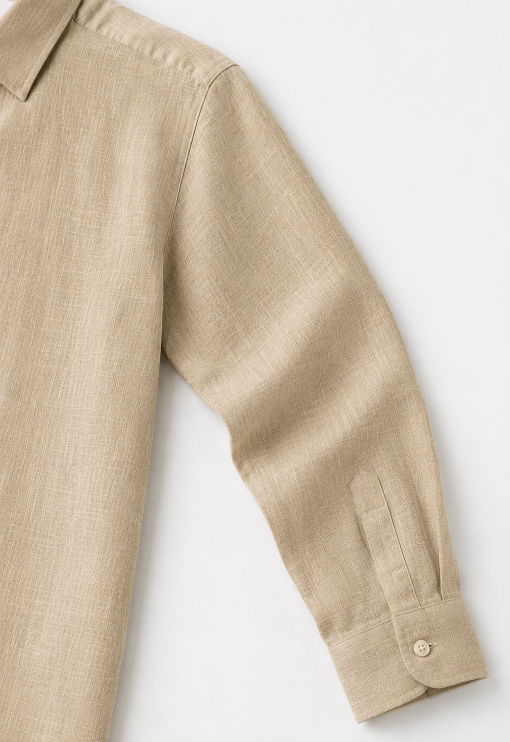Full Sleeve Men's 100% Belgium Linen Khaki Shirt | Summer Special
