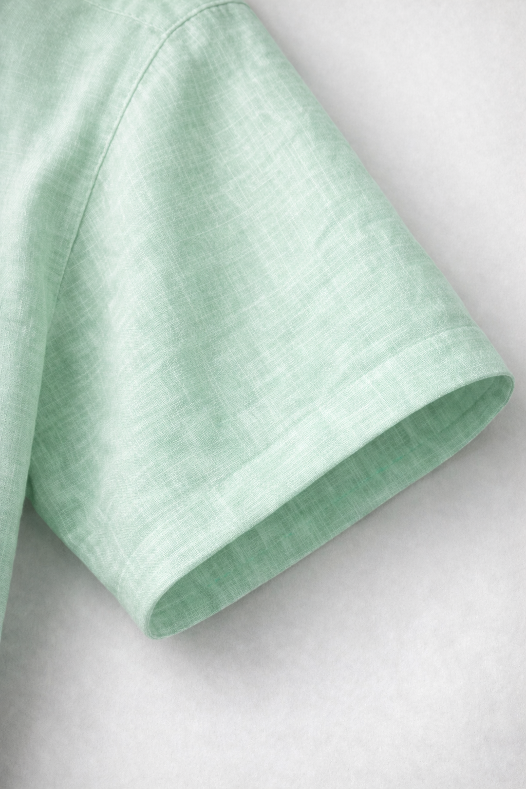 Half Sleeve Men's Pure Linen Mint Green Shirt | Summer Wear