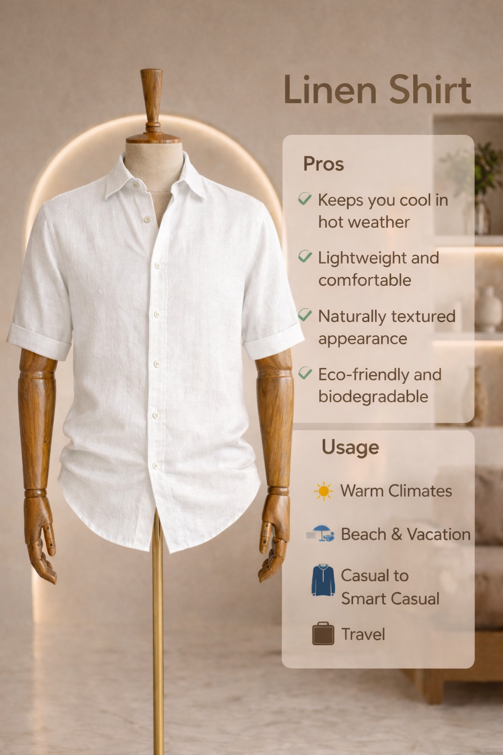 Half Sleeve Linen Pair For Men | White Linen Shirt with Navy Linen Pant