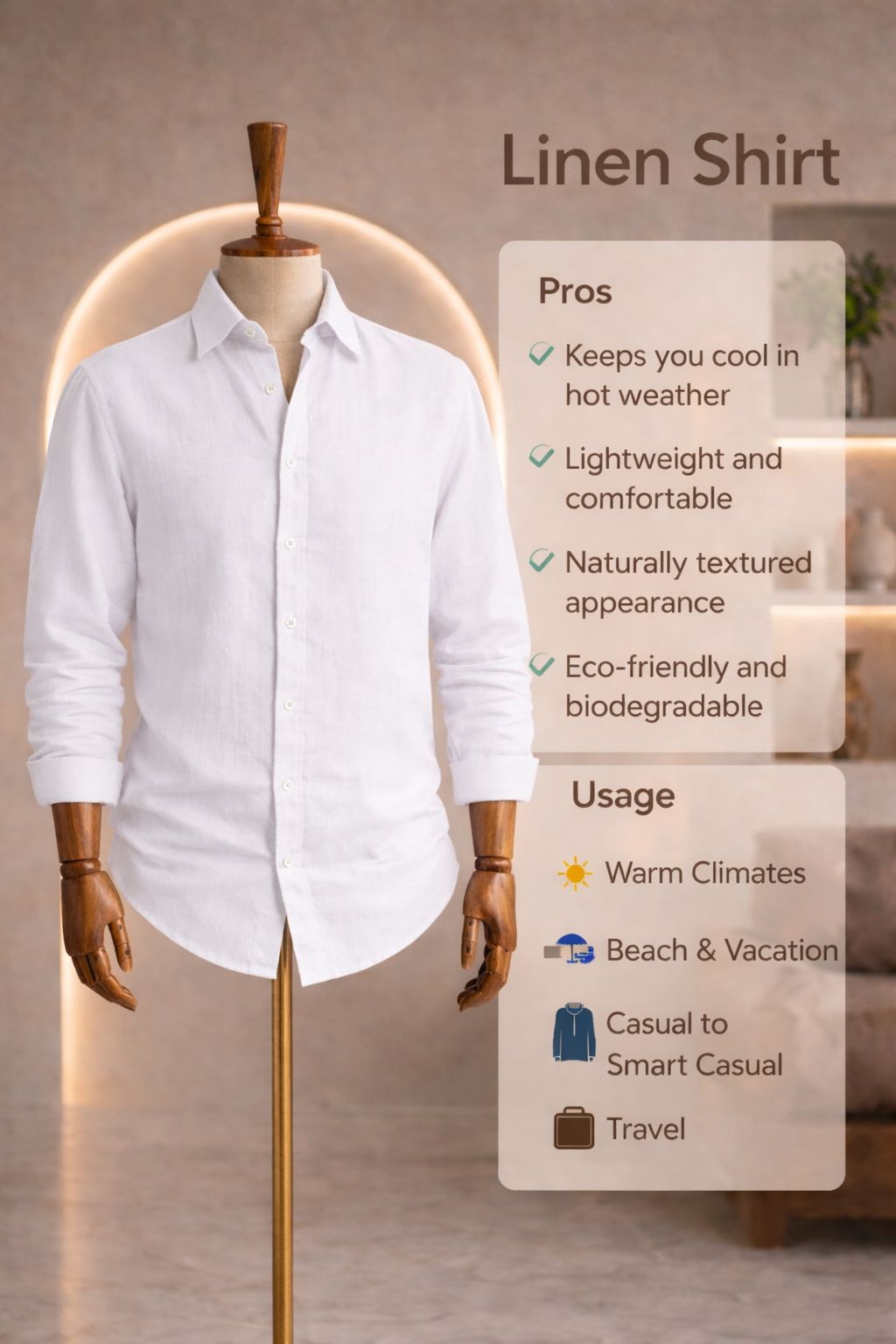 Full Sleeve Linen Pair For Men | White Linen Shirt with Navy Linen Pant