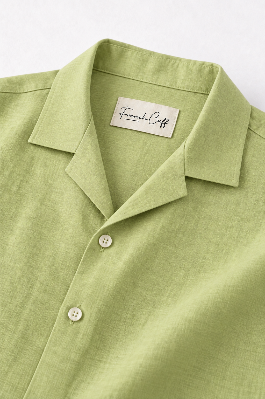 Cuban Collar Half Sleeve Men's 100% Belgium Linen Olive Green Shirt | Summer Special