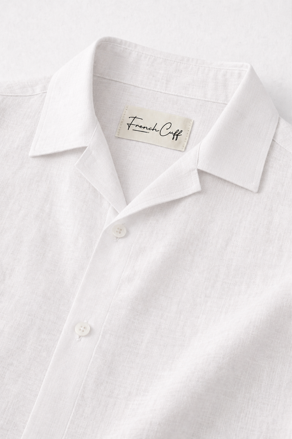 Cuban Collar Half Sleeve Men's Belgium Linen White Shirt | Summer Wear