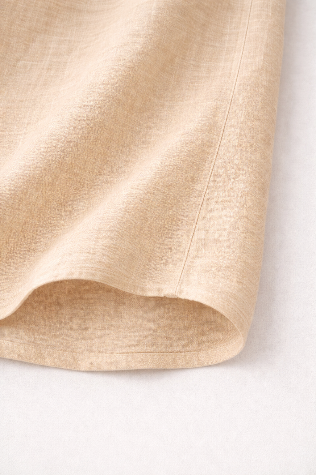 Full Sleeve Men's Pure Linen Beige Shirt | Summer Wear