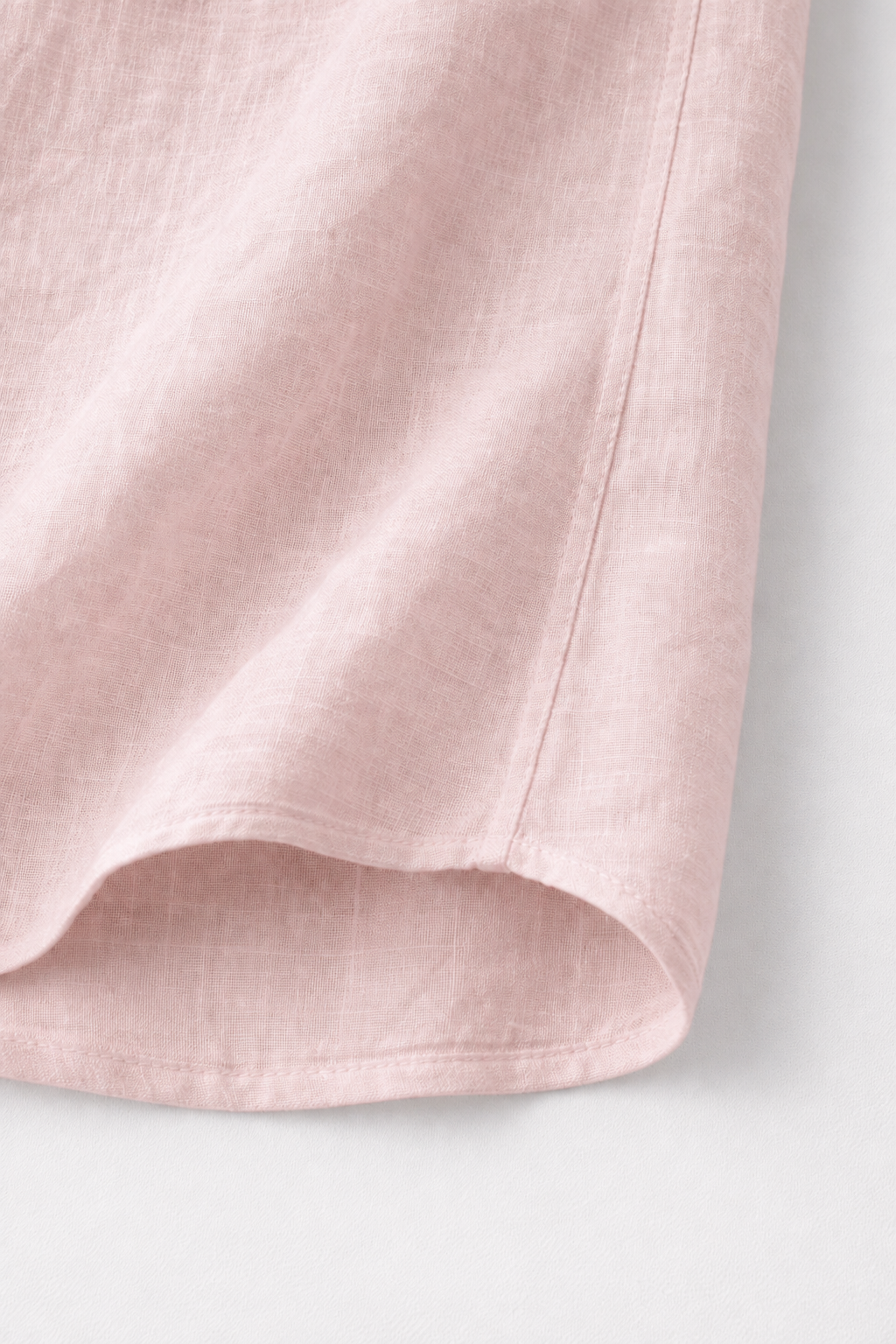 Half Sleeve Men's Pure Linen Powder Pink Shirt | Summer Wear