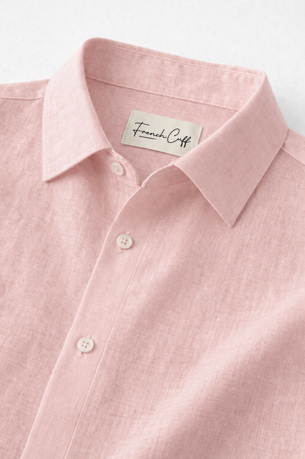 Full Sleeve Men's Pure Linen Powder Pink Shirt | Summer Wear