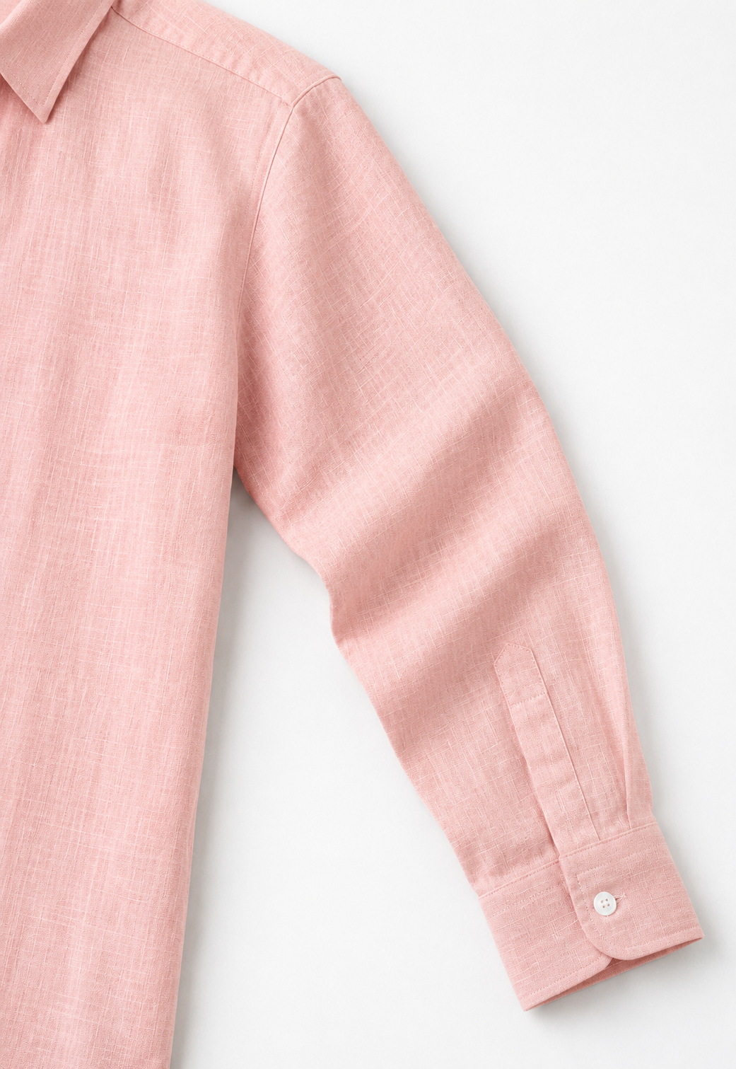 Full Sleeve Men's Pure Linen Powder Pink Shirt | Summer Wear