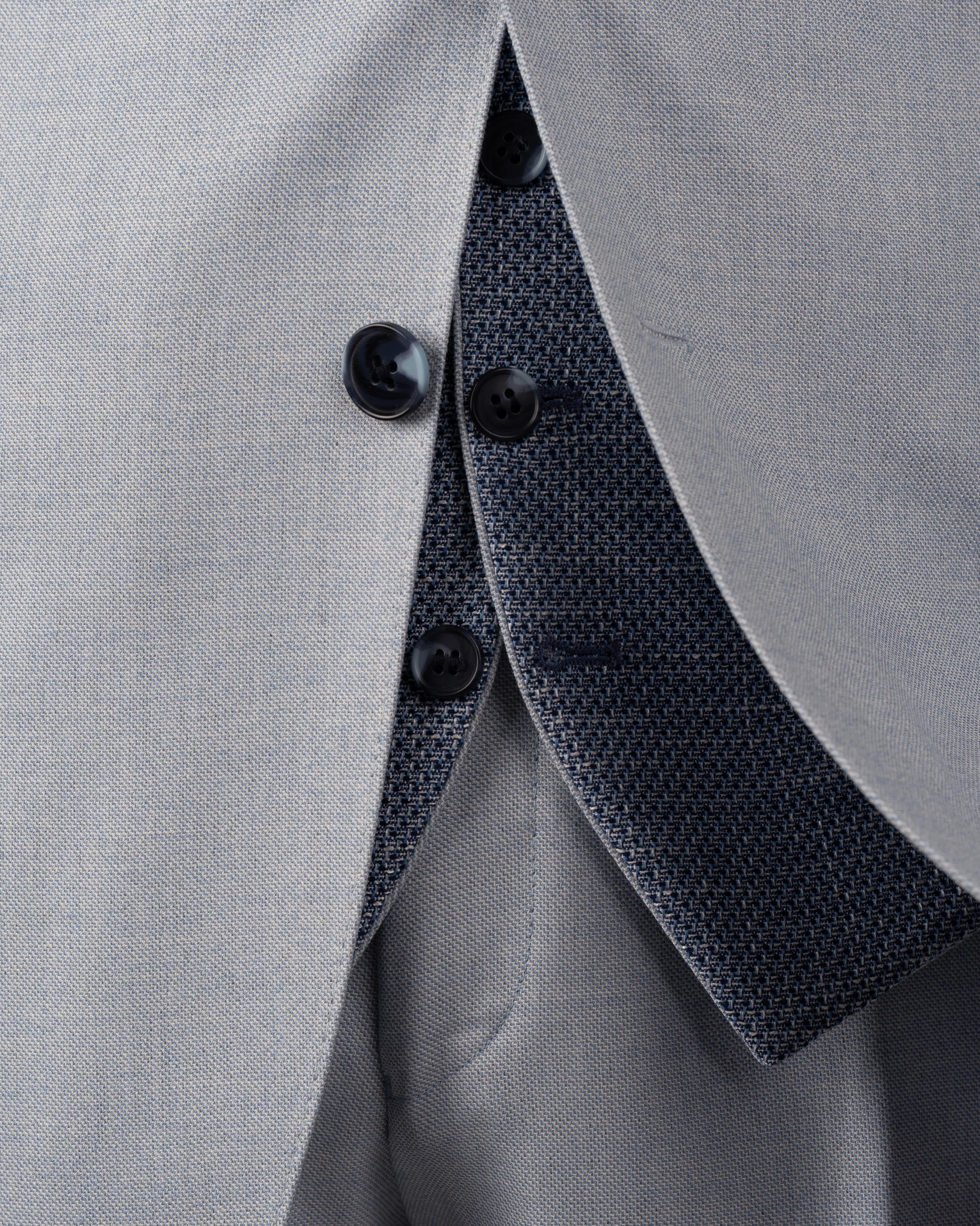 French Cuff Men's Grey Double Buttoned 3-Piece Suit