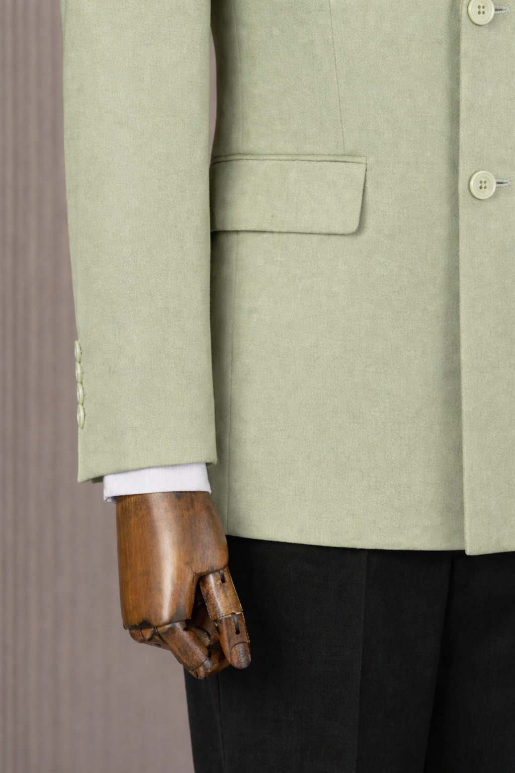 French Cuff Men's Lime Double Breasted Blazer