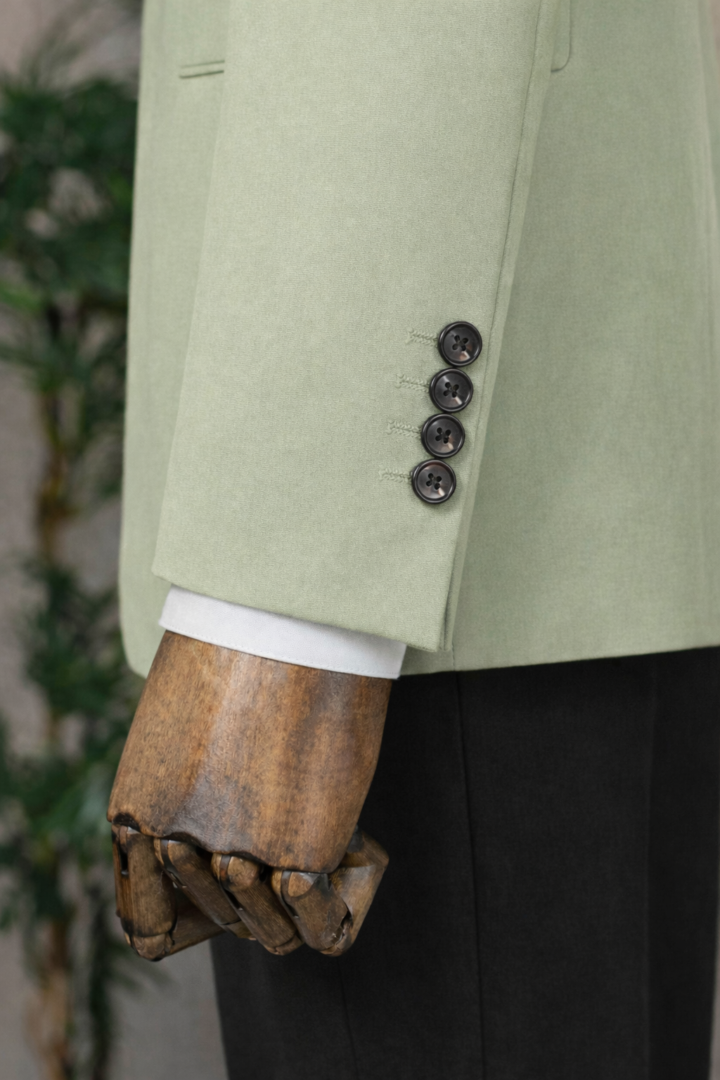 French Cuff Men's Lime Double Breasted Blazer