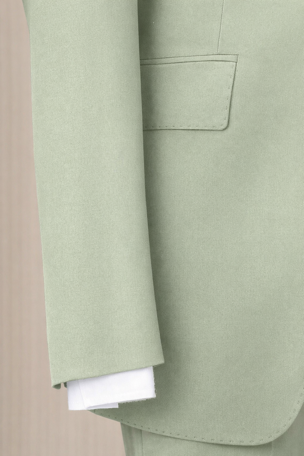 French Cuff Men's Lime Double Buttoned 3-Piece Suit