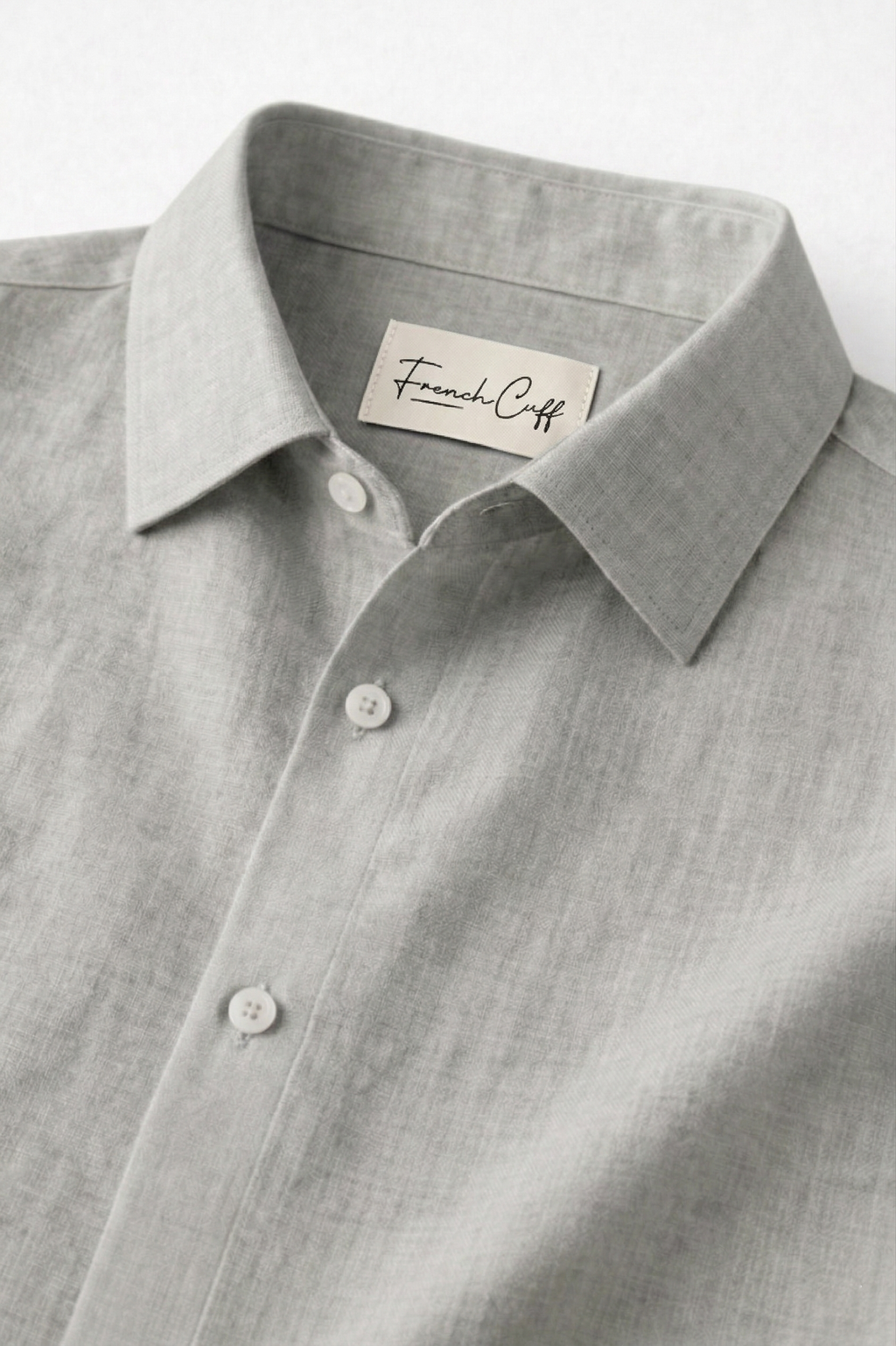 Full Sleeve Men's 100% Belgium Linen Light Grey Shirt | Summer Special