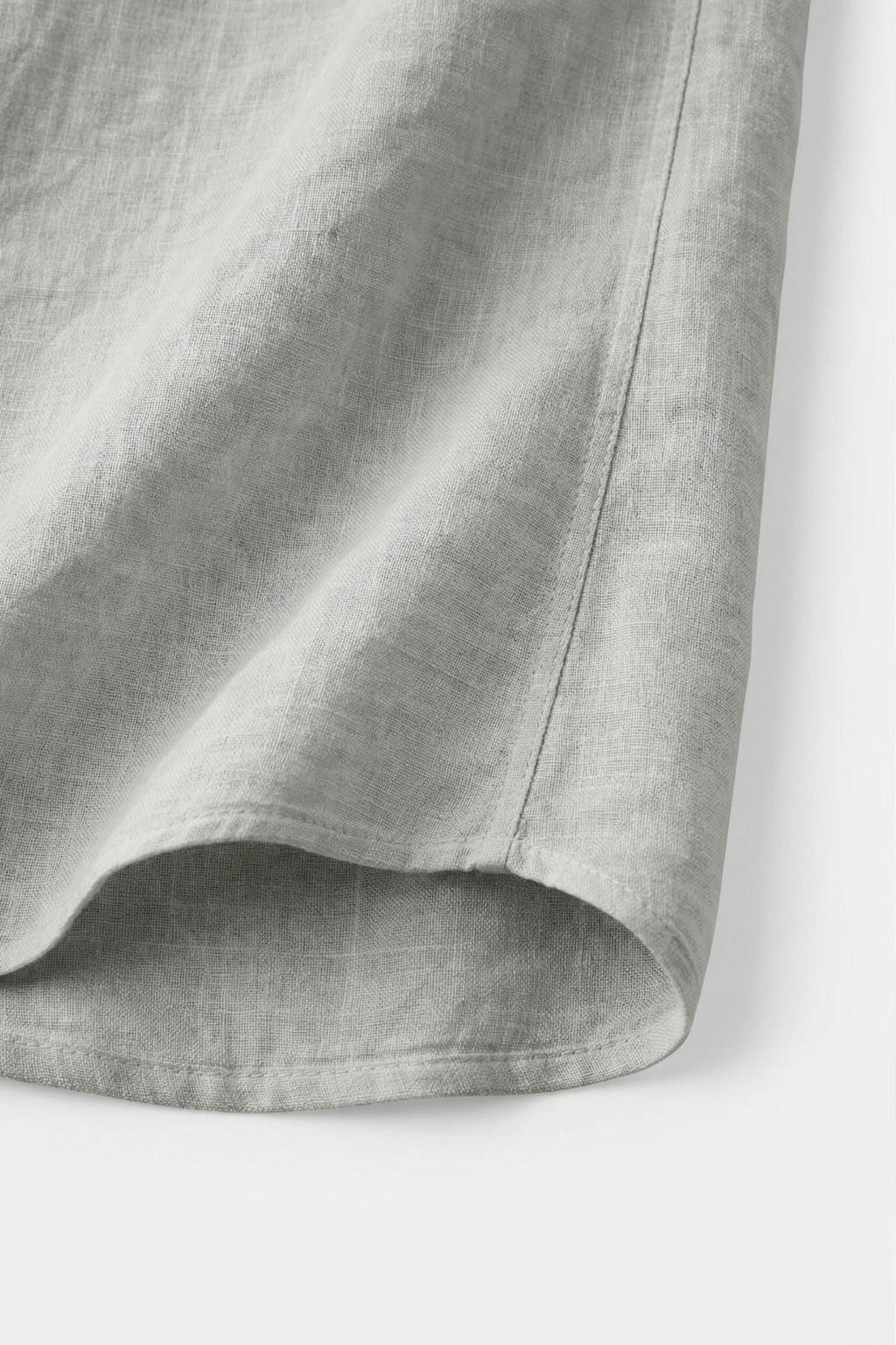 Full Sleeve Men's 100% Belgium Linen Light Grey Shirt | Summer Special