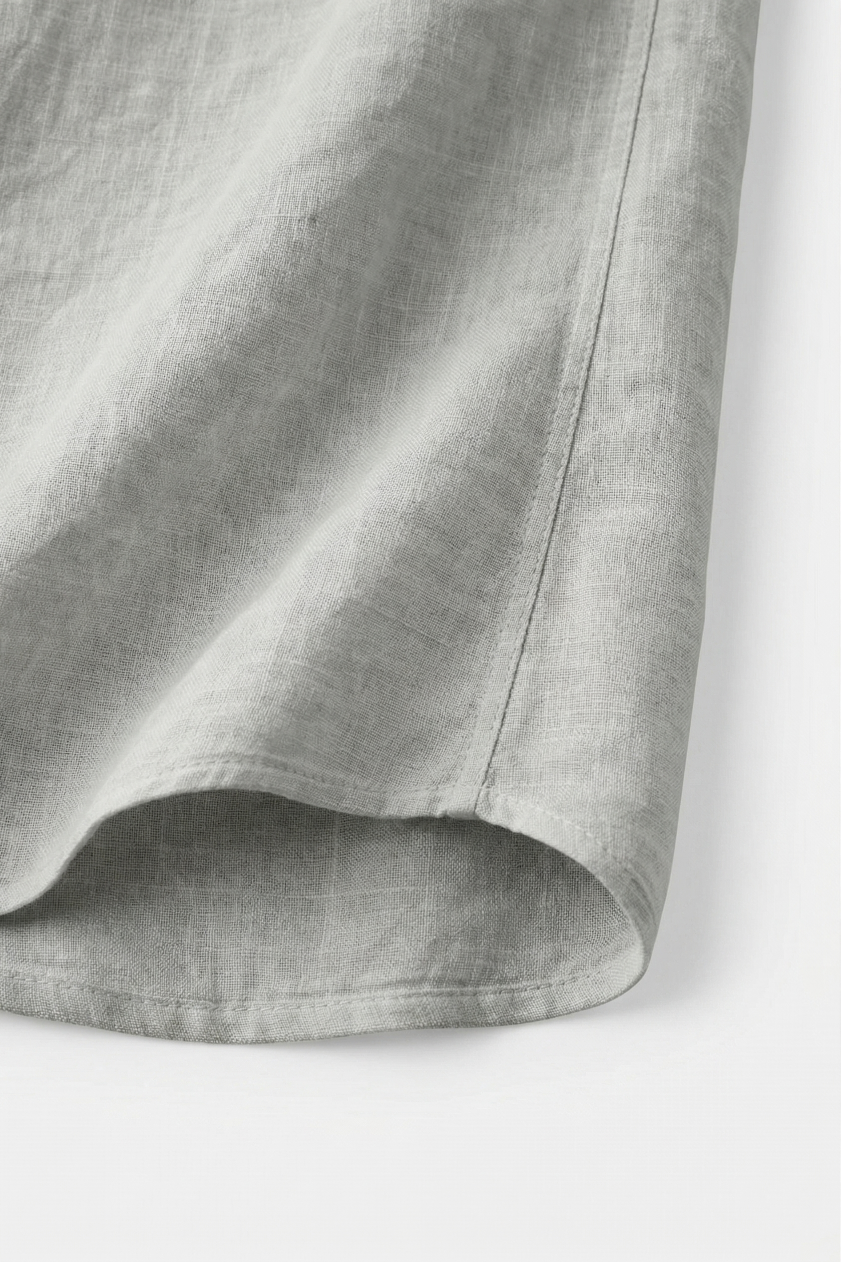 Full Sleeve Men's Pure Linen Light Grey Shirt | Summer Wear