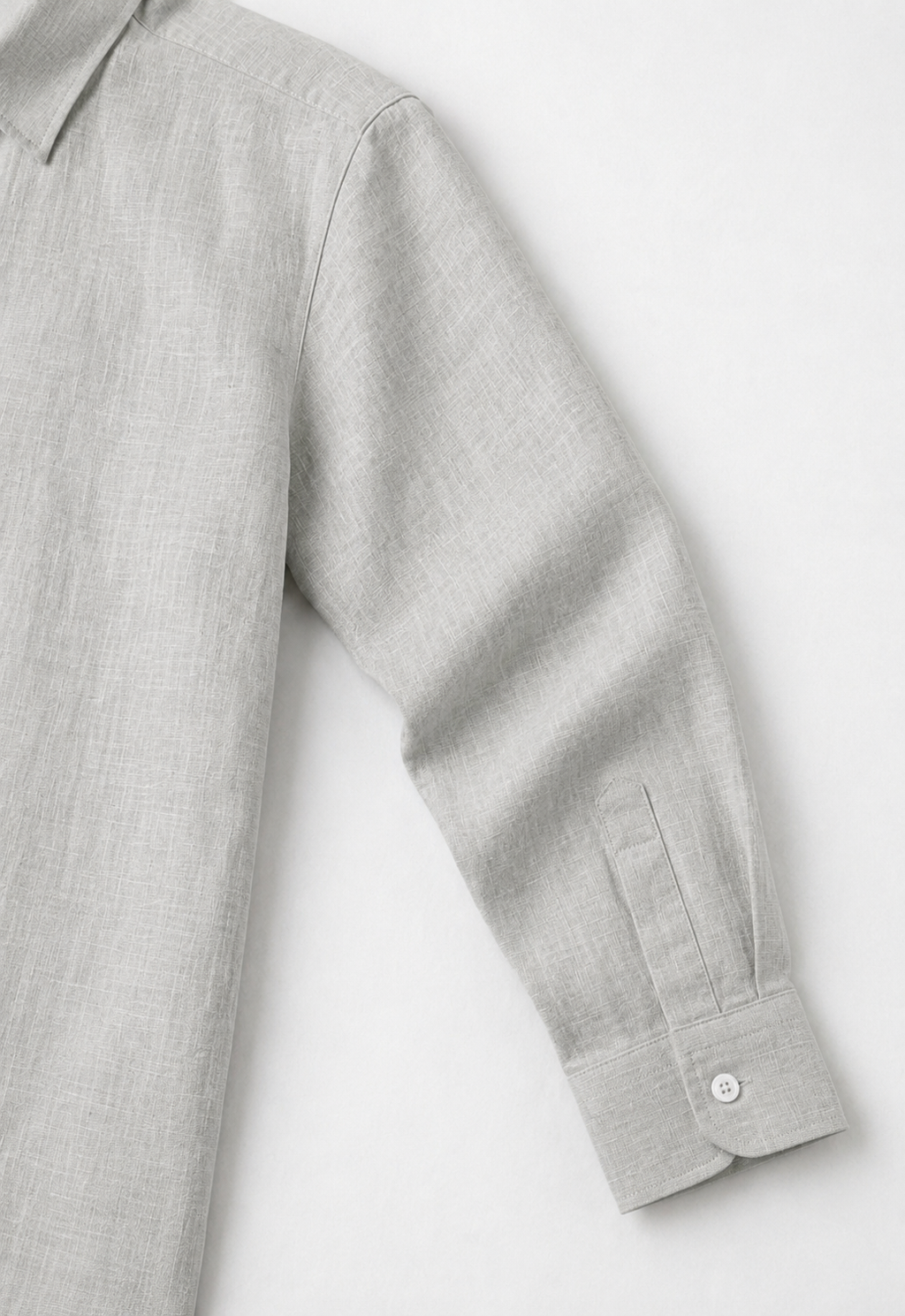 Full Sleeve Men's 100% Belgium Linen Light Grey Shirt | Summer Special
