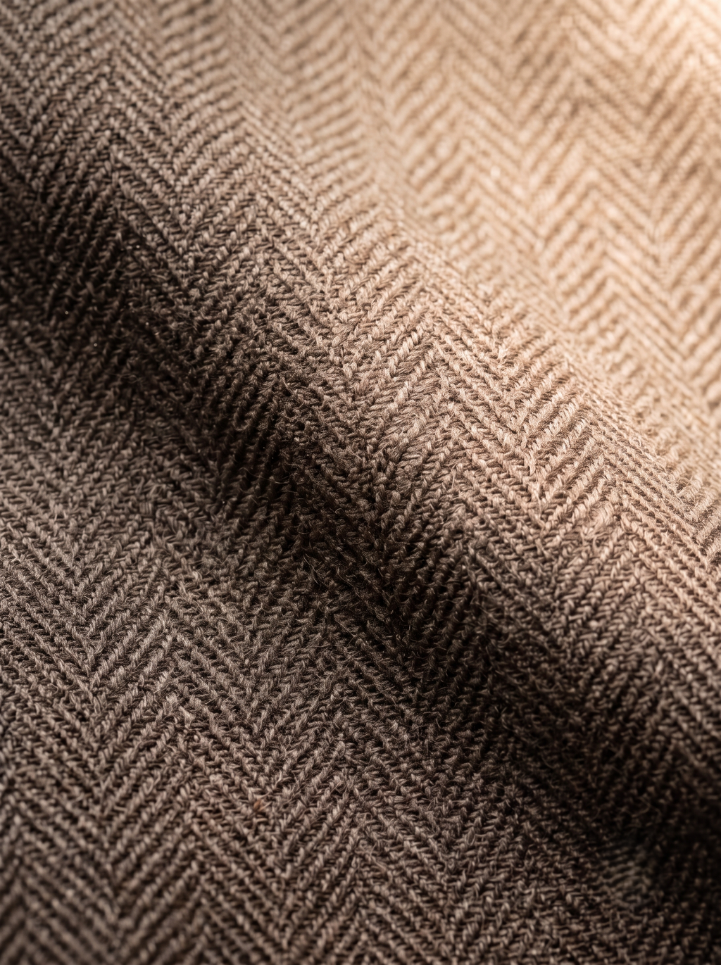 Luxury Brown Herringbone Fabric | Premium Formal Wear Fabric