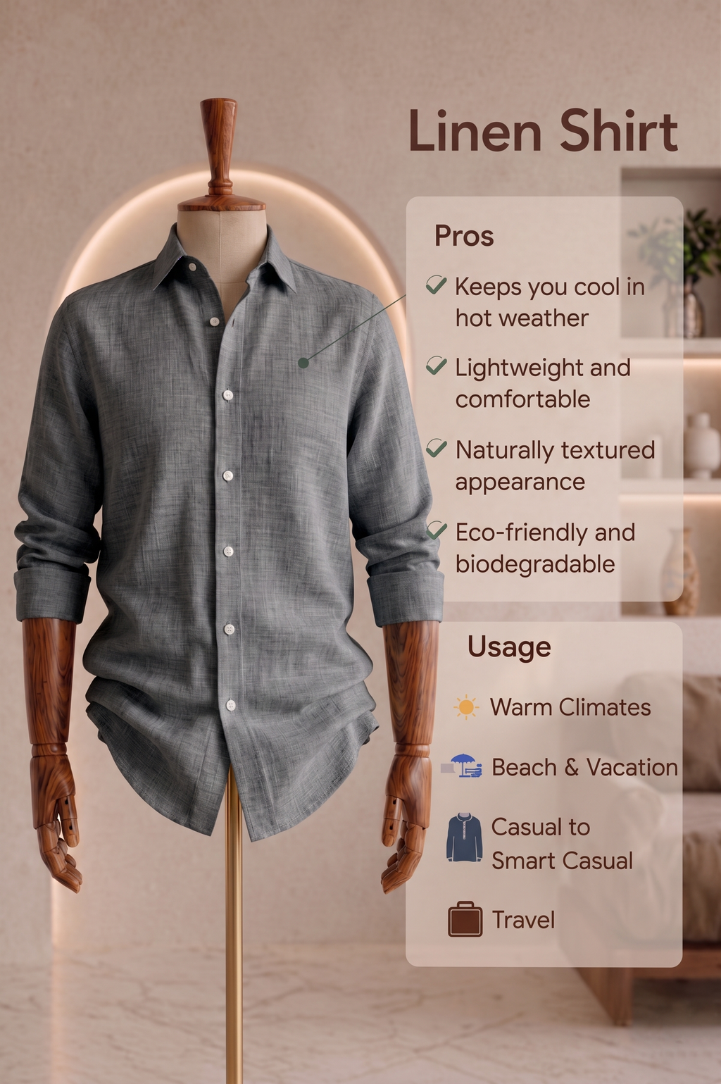 Full Sleeve Linen Pair For Men | Dark Grey Linen Shirt with Black Linen Pant