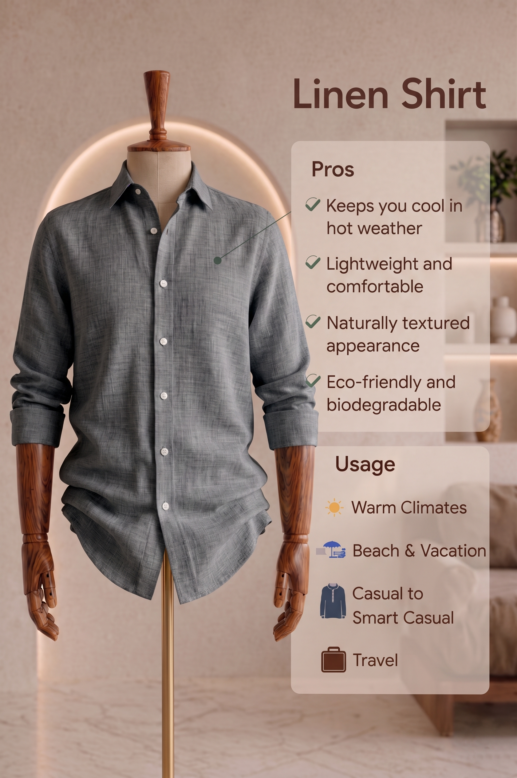 Full Sleeve Linen Pair For Men | Dark Grey Linen Shirt with Black Linen Pant