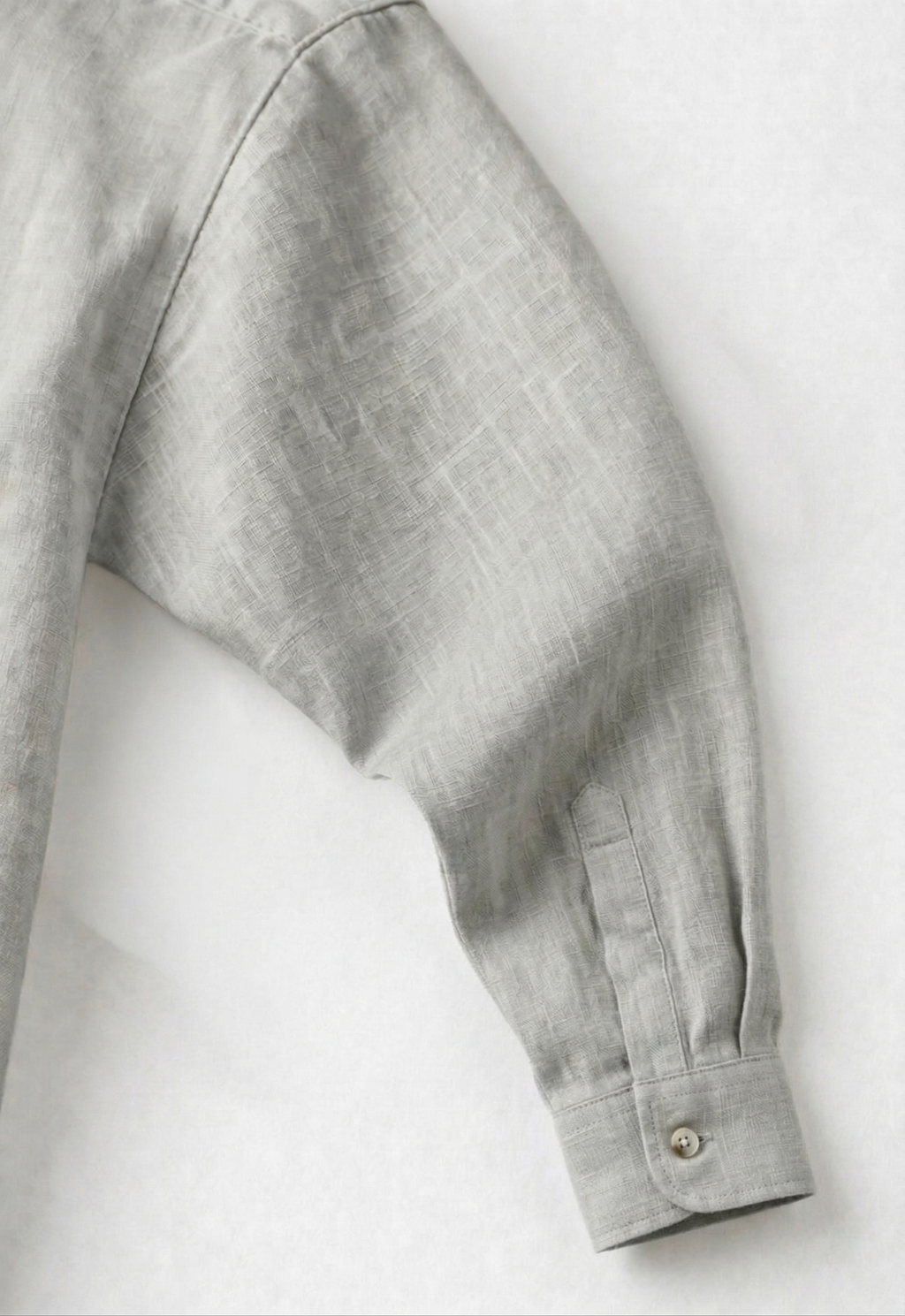 Full Sleeve Men's Pure Linen Light Grey Shirt | Summer Wear