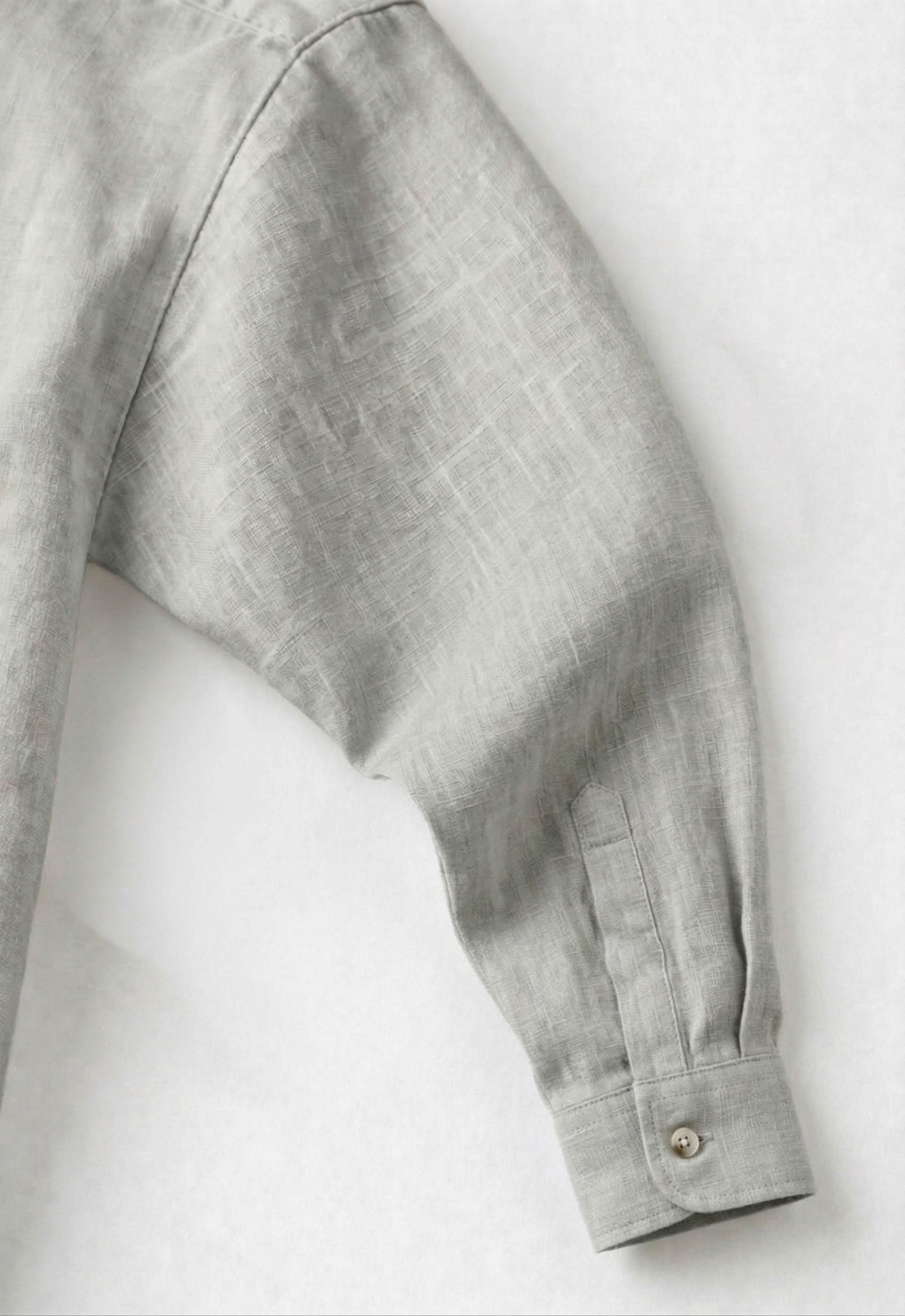 Full Sleeve Men's Pure Linen Light Grey Shirt | Summer Wear