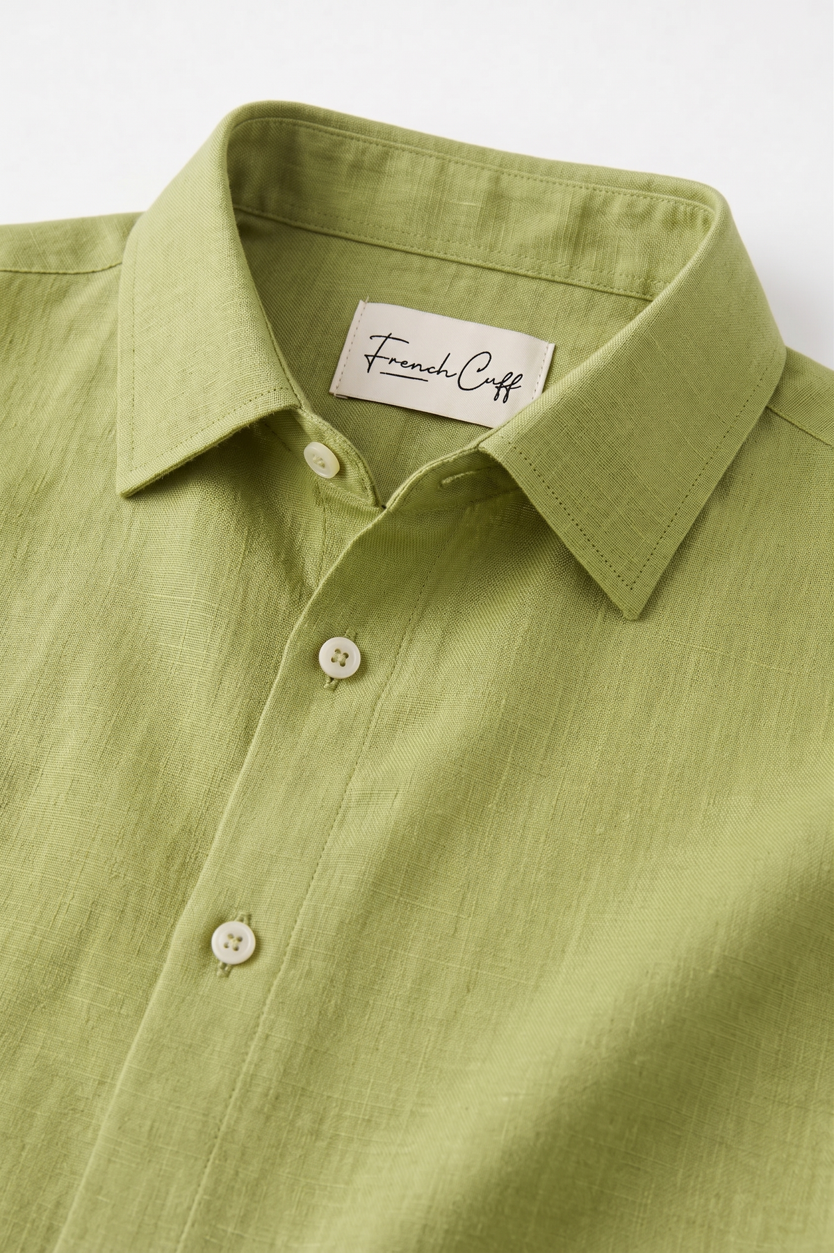 Full Sleeve Men's 100% Belgium Linen Olive Green Shirt | Summer Special