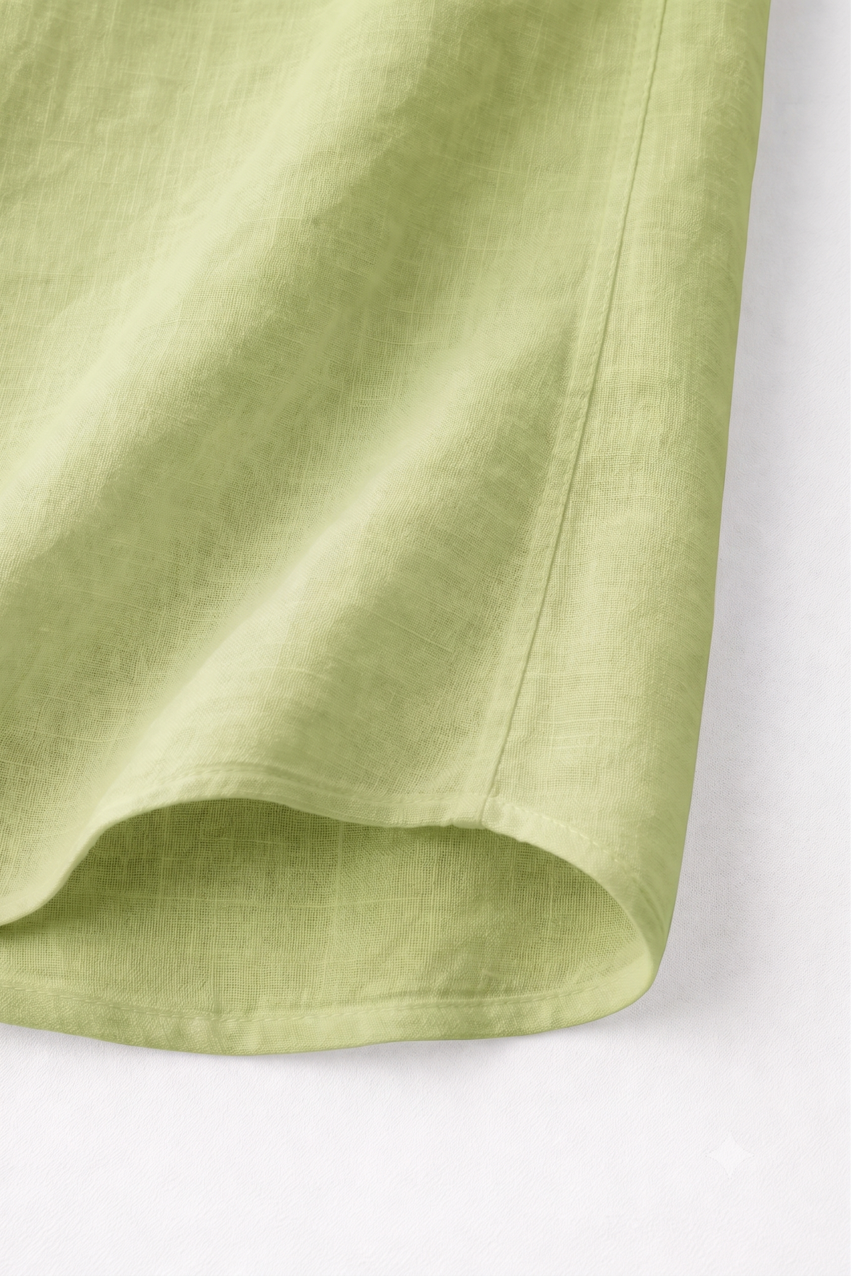 Half Sleeve Men's 100% Belgium Linen Olive Green Shirt | Summer Special