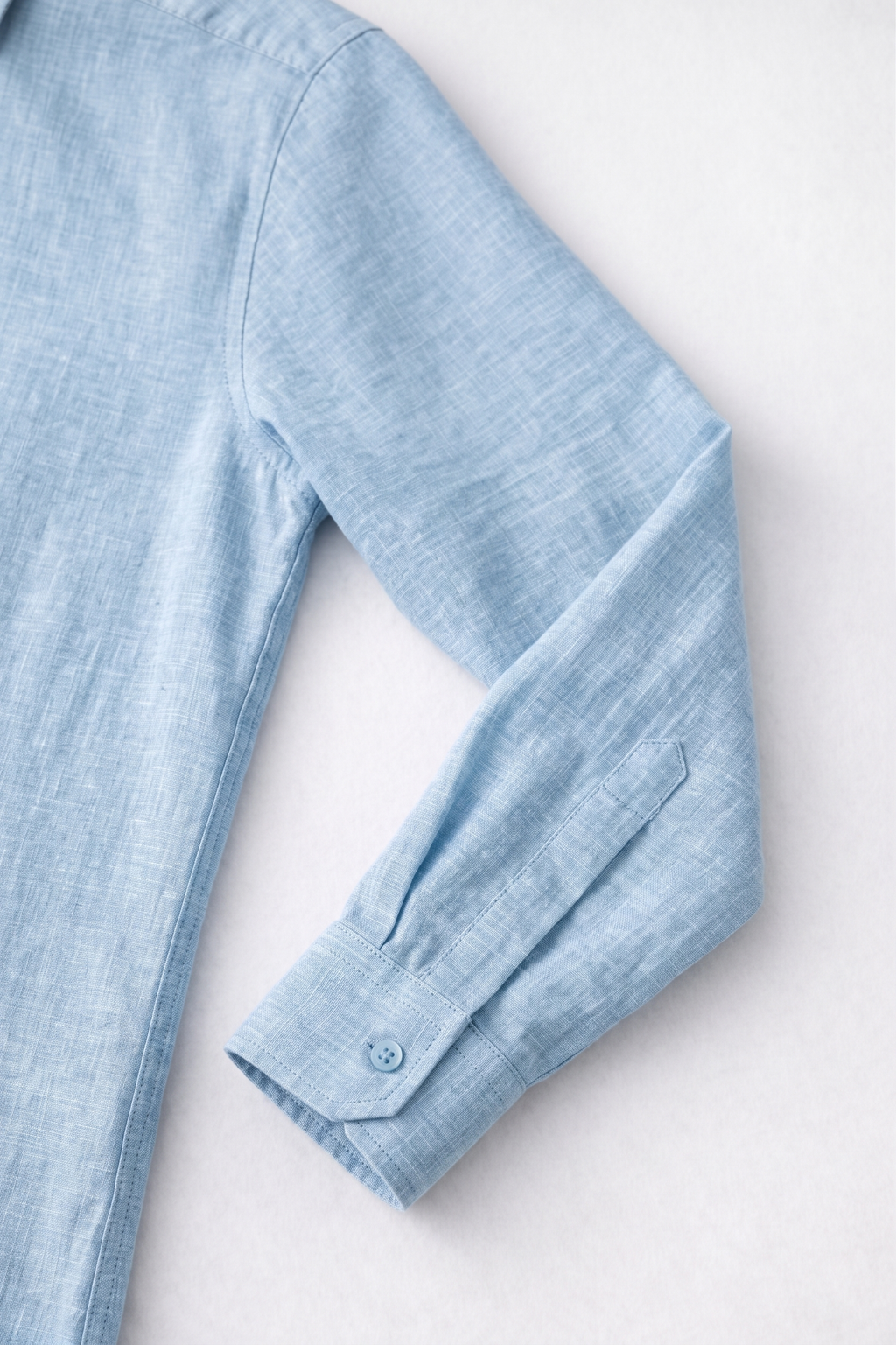 Full Sleeve Men's Pure Linen Sky Blue Shirt | Summer Wear
