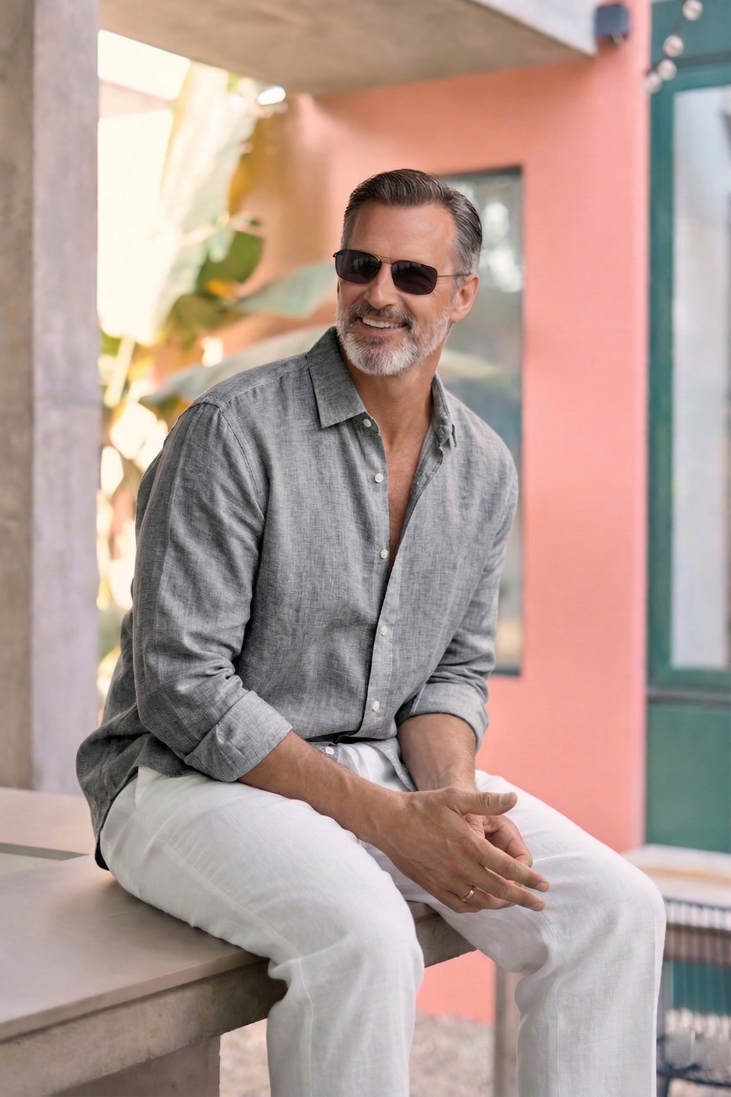 Full Sleeve Men's Pure Linen Dark Grey Shirt | Summer Wear
