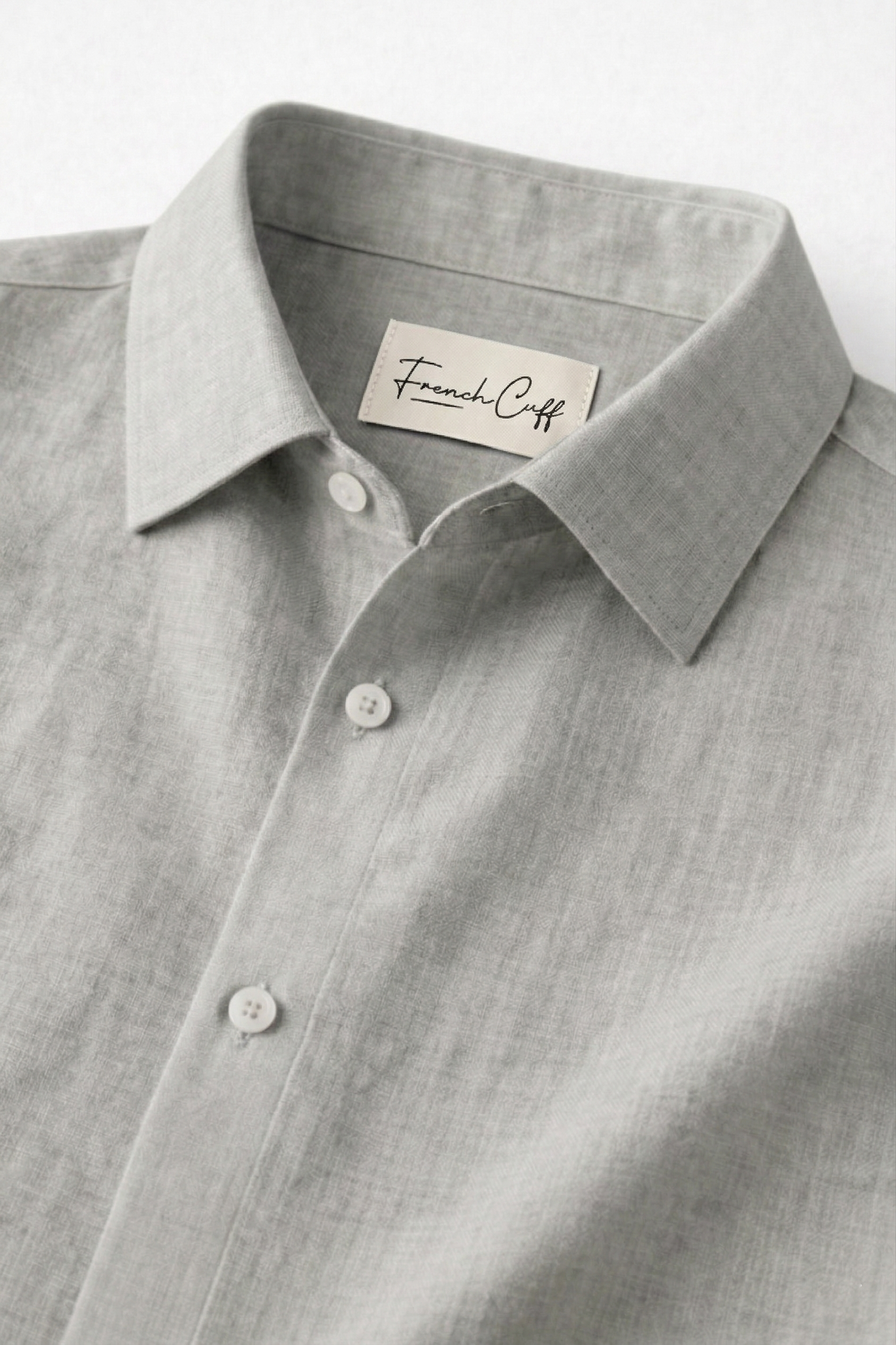 Full Sleeve Men's Pure Linen Light Grey Shirt | Summer Wear