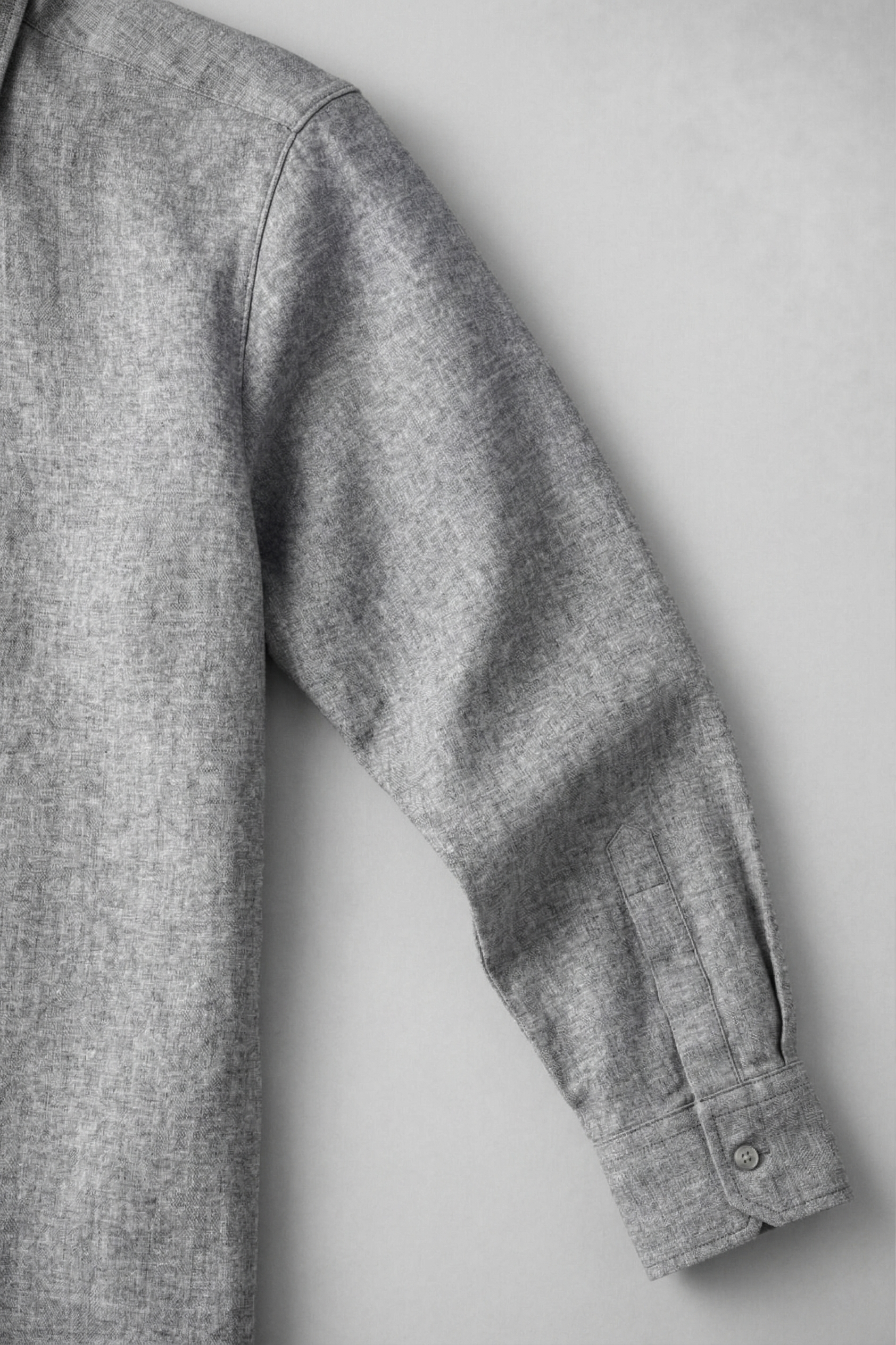 Full Sleeve Men's Pure Linen Dark Grey Shirt | Summer Wear