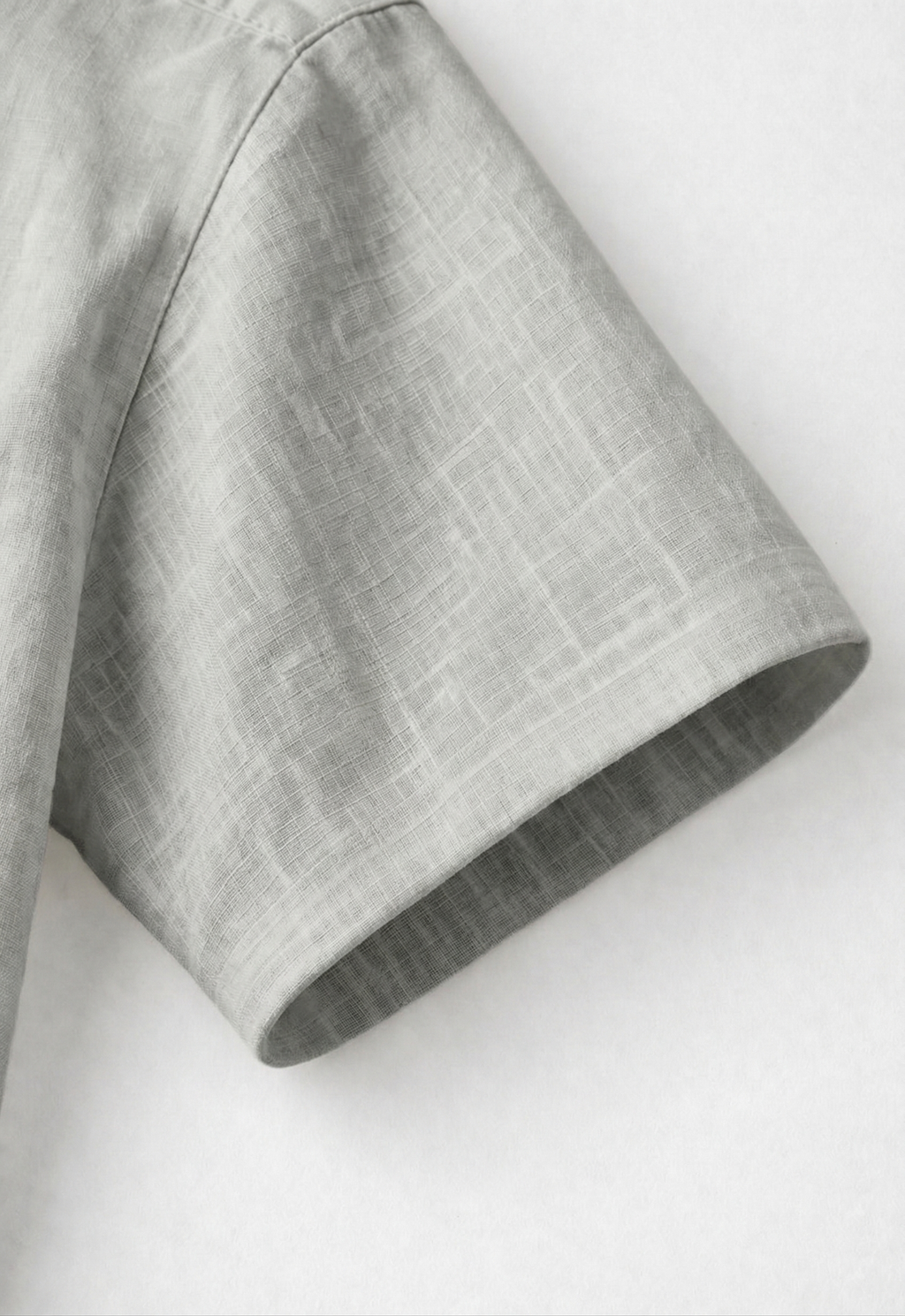 Half Sleeve Men's 100% Belgium Linen Light Grey Shirt | Summer Special