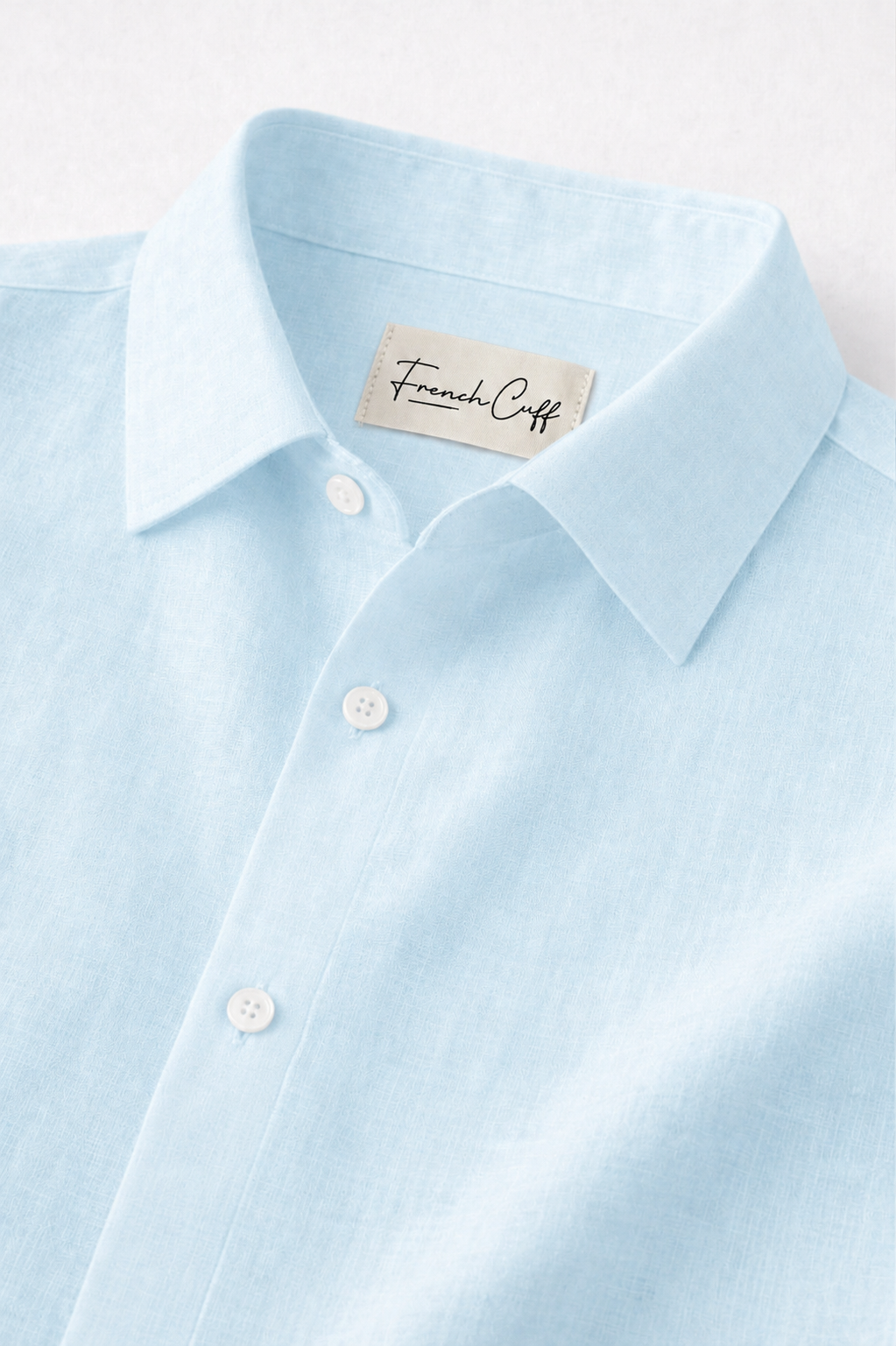 Full Sleeve Men's Pure Linen Sky Blue Shirt | Summer Wear