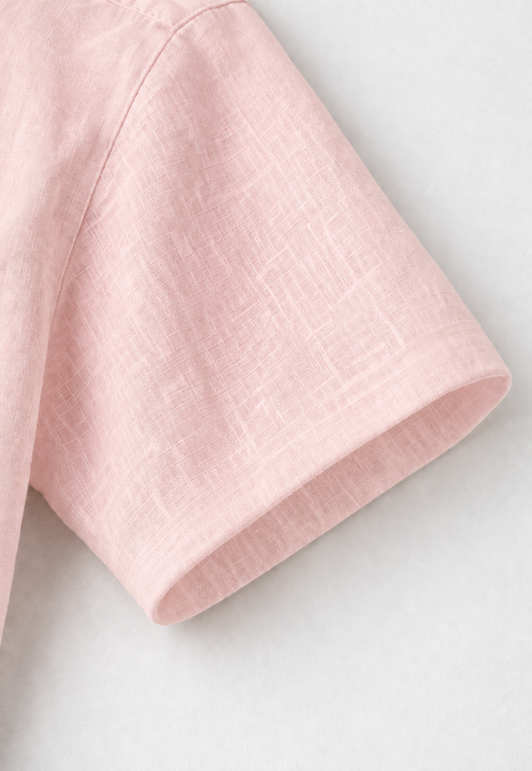 Half Sleeve Men's 100% Belgium Linen Powder Pink Shirt | Summer Special