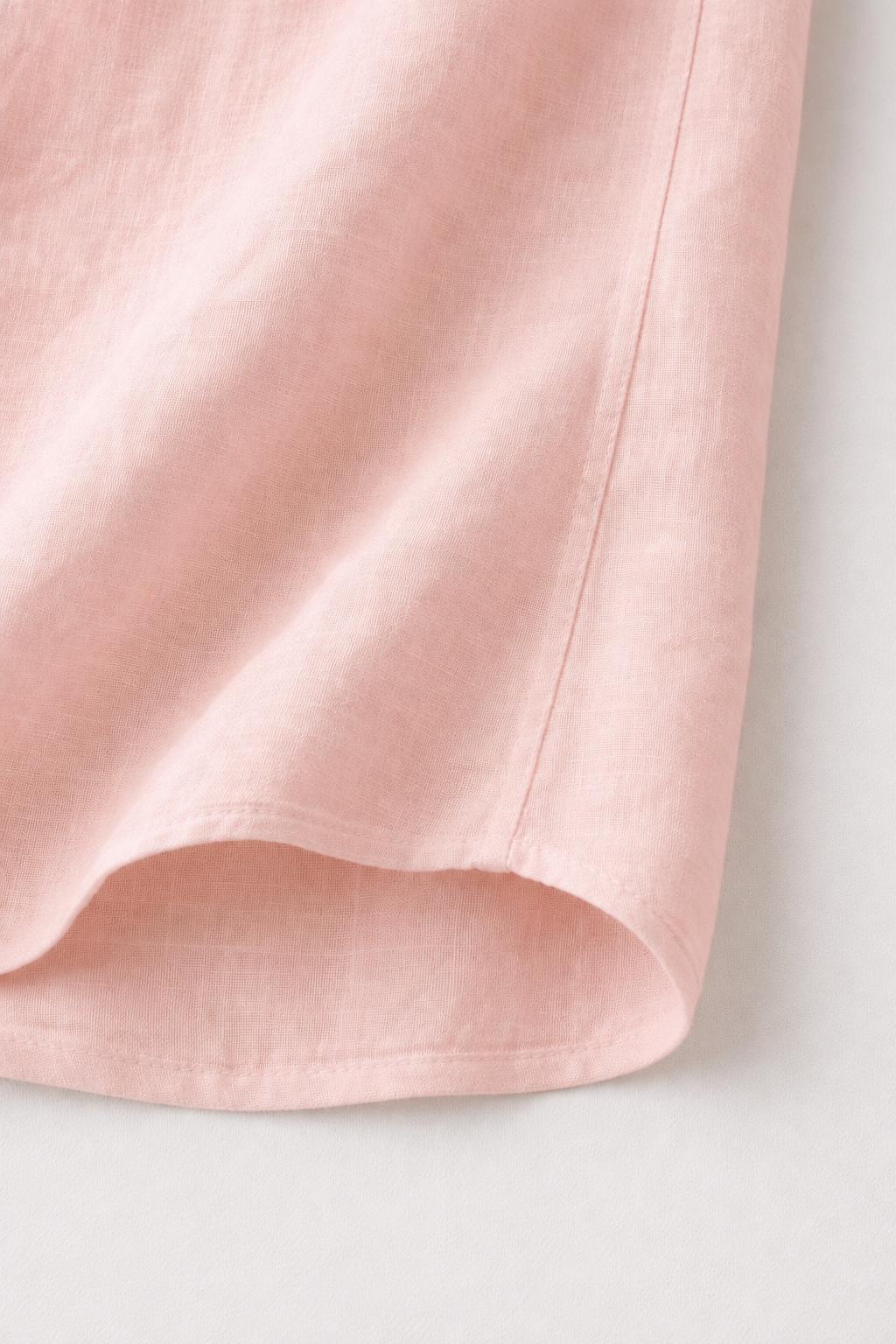 Half Sleeve Men's Pure Linen Powder Pink Shirt | Summer Wear