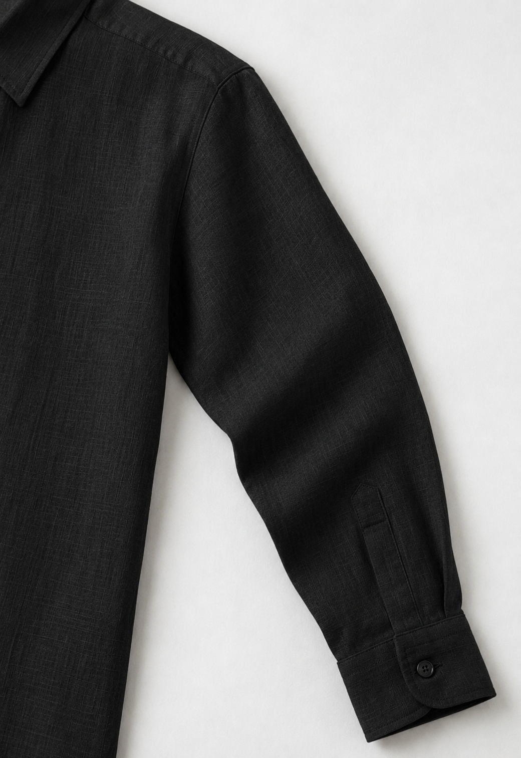 Full Sleeve Men's 100% Belgium Linen Black Shirt | Summer Special