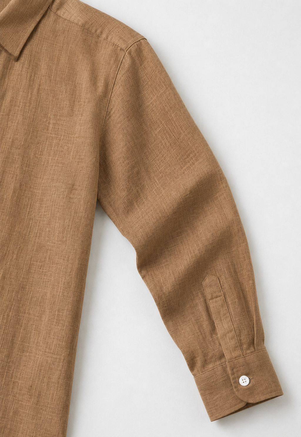 Full Sleeve Men's 100% Belgium Linen Brown Shirt | Summer Special