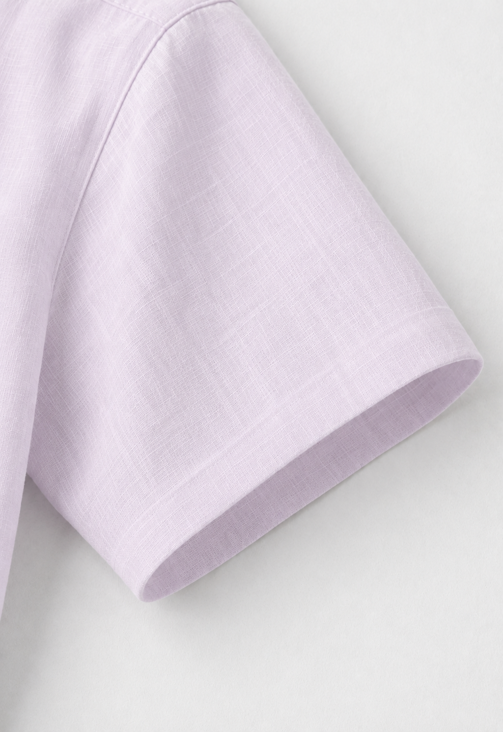 Half Sleeve Men's 100% Belgium Linen Buttery Lavander Shirt | Summer Special