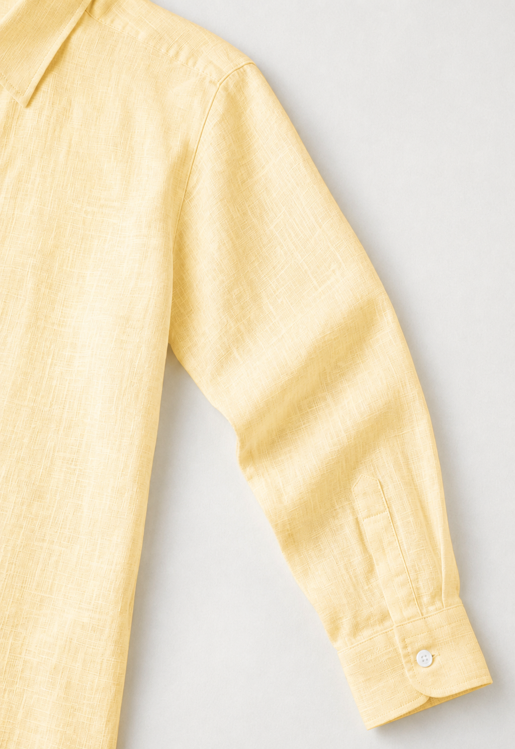 Full Sleeve Men's Pure Linen Yellow Shirt | Summer Wear