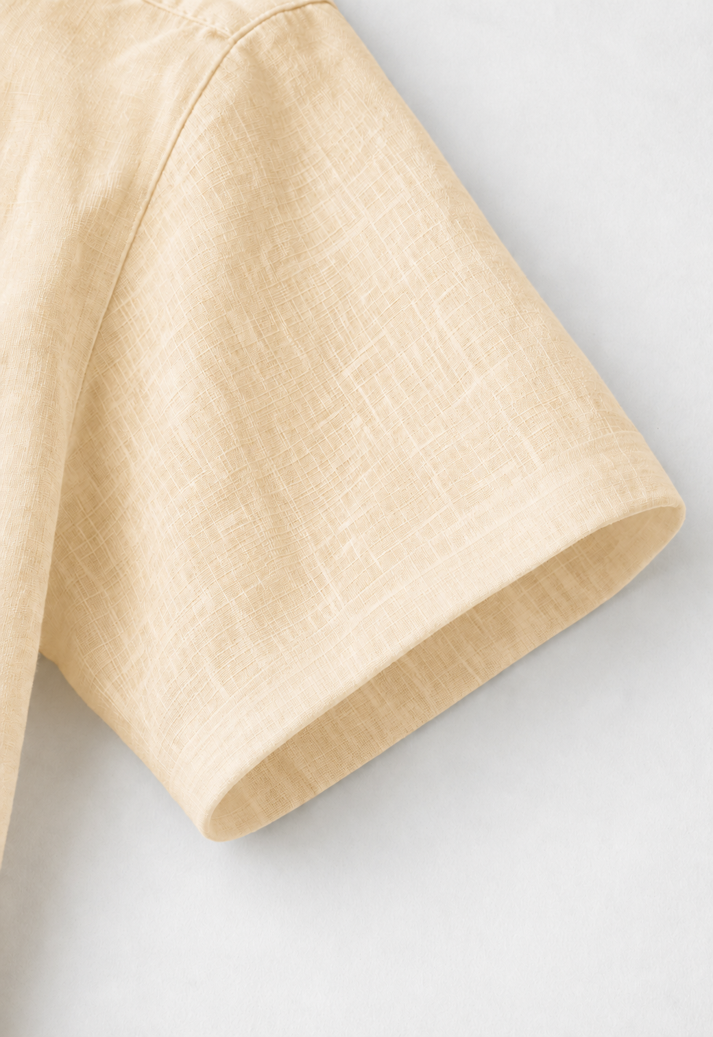 Half Sleeve Men's Pure Linen Khaki Shirt | Summer Wear