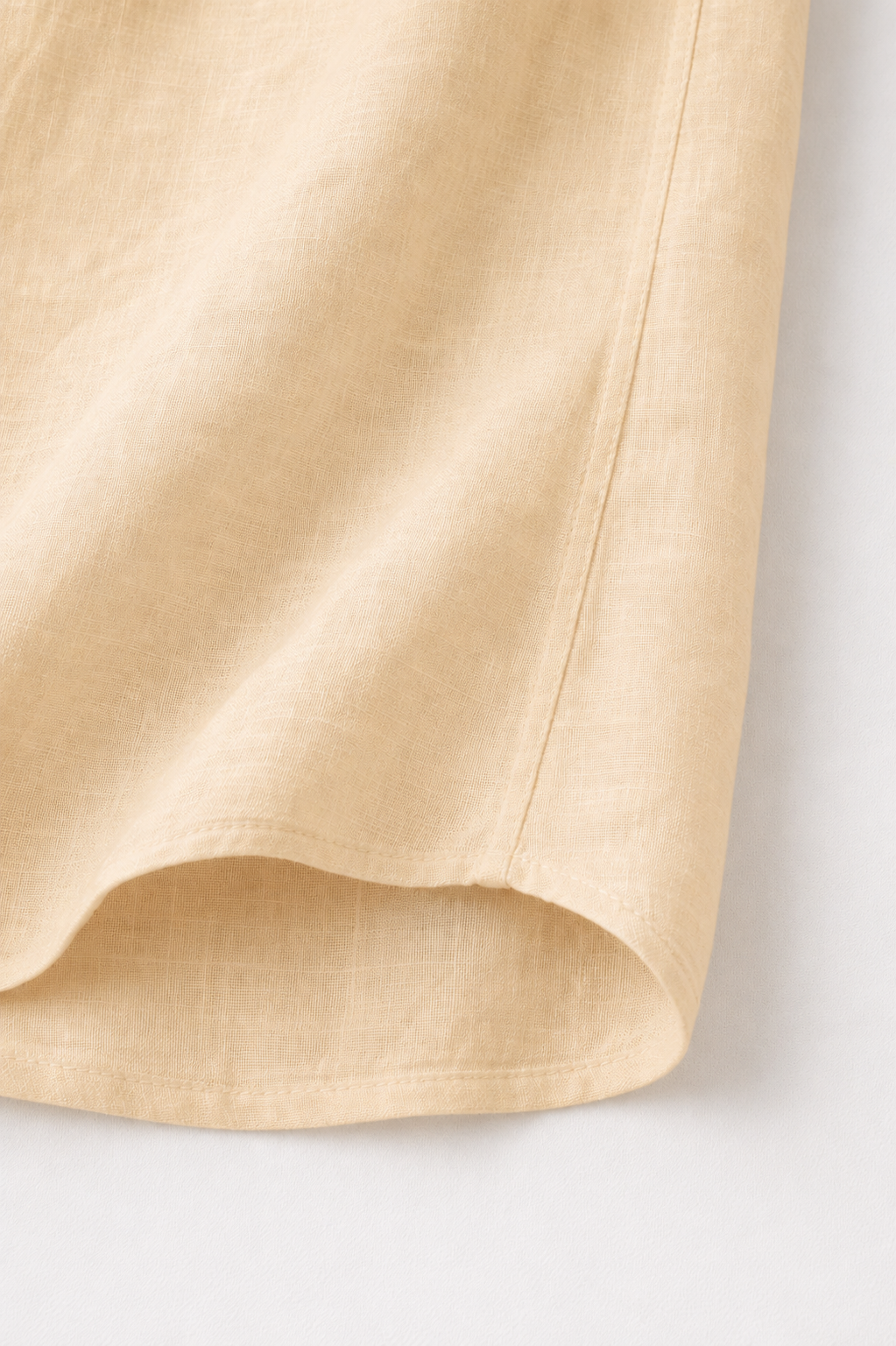 Cuban Collar Half Sleeve Men's Belgium Linen Khaki Shirt | Summer Wear