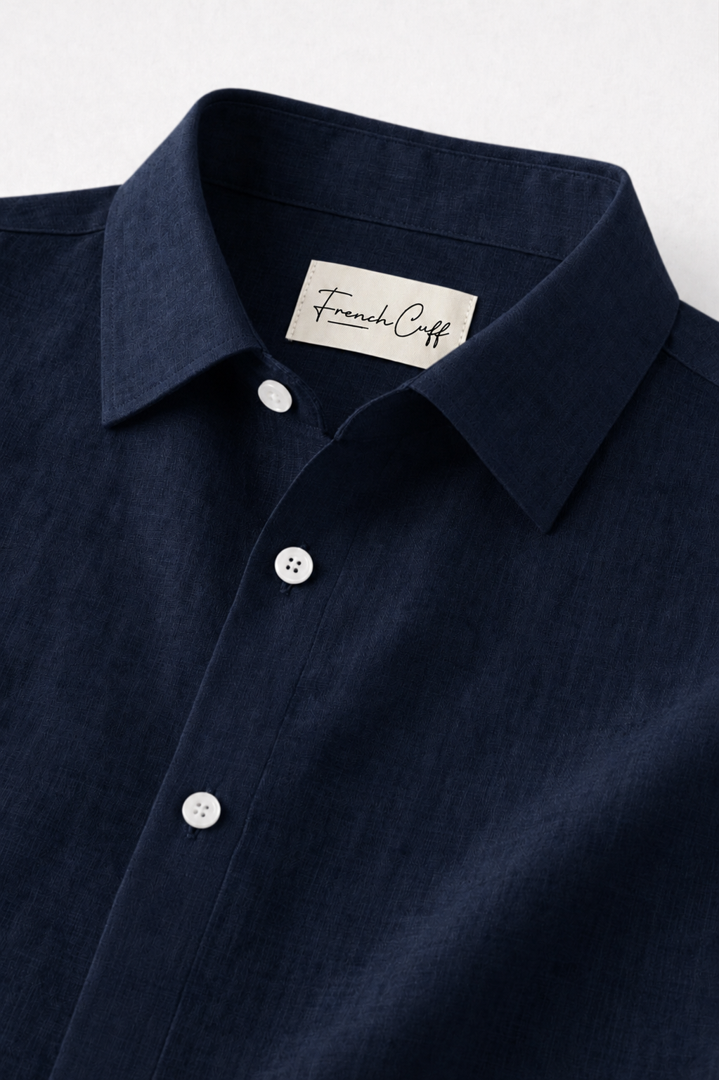 Half Sleeve Men's Pure Linen Navy Blue Shirt | Summer Wear