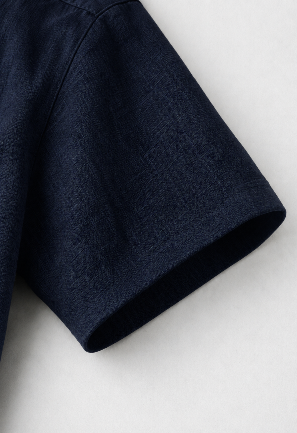 Half Sleeve Men's Pure Linen Navy Blue Shirt | Summer Wear