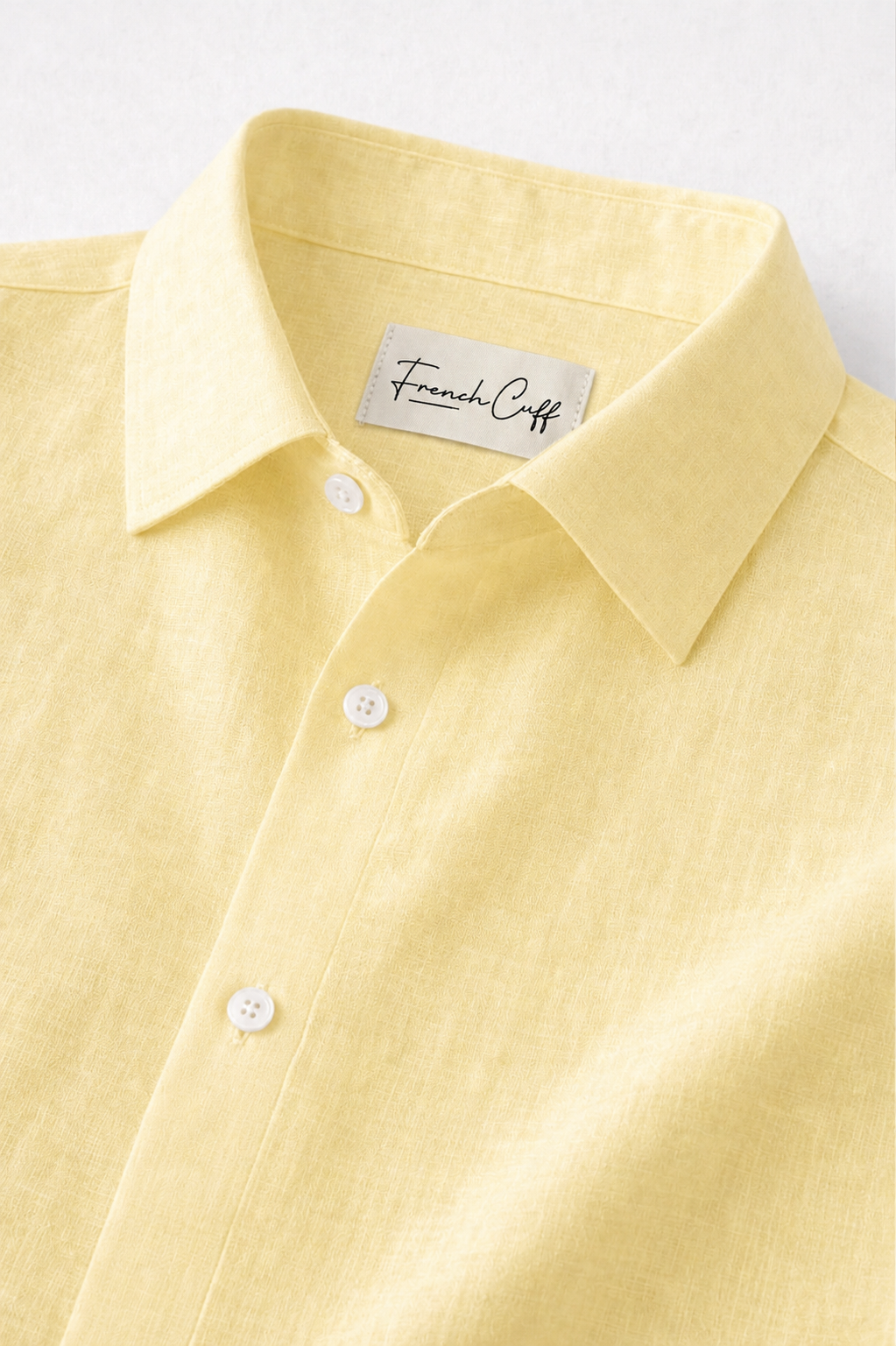 Half Sleeve Men's Pure Linen Yellow Shirt | Summer Wear