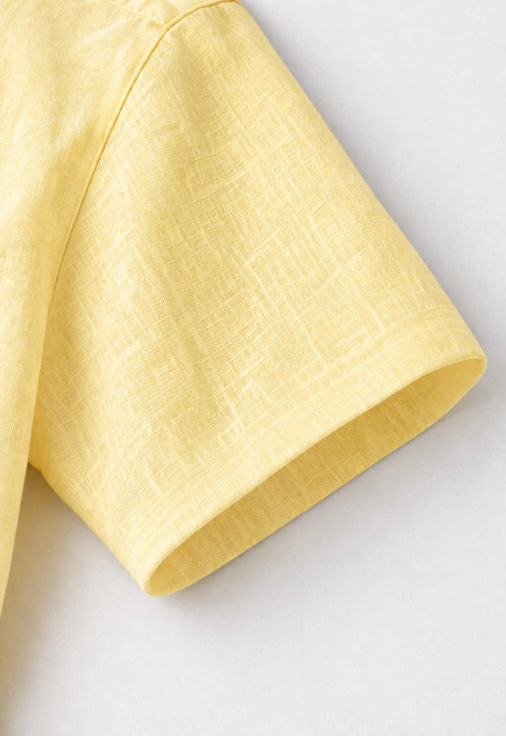 Half Sleeve Men's Pure Linen Yellow Shirt | Summer Wear