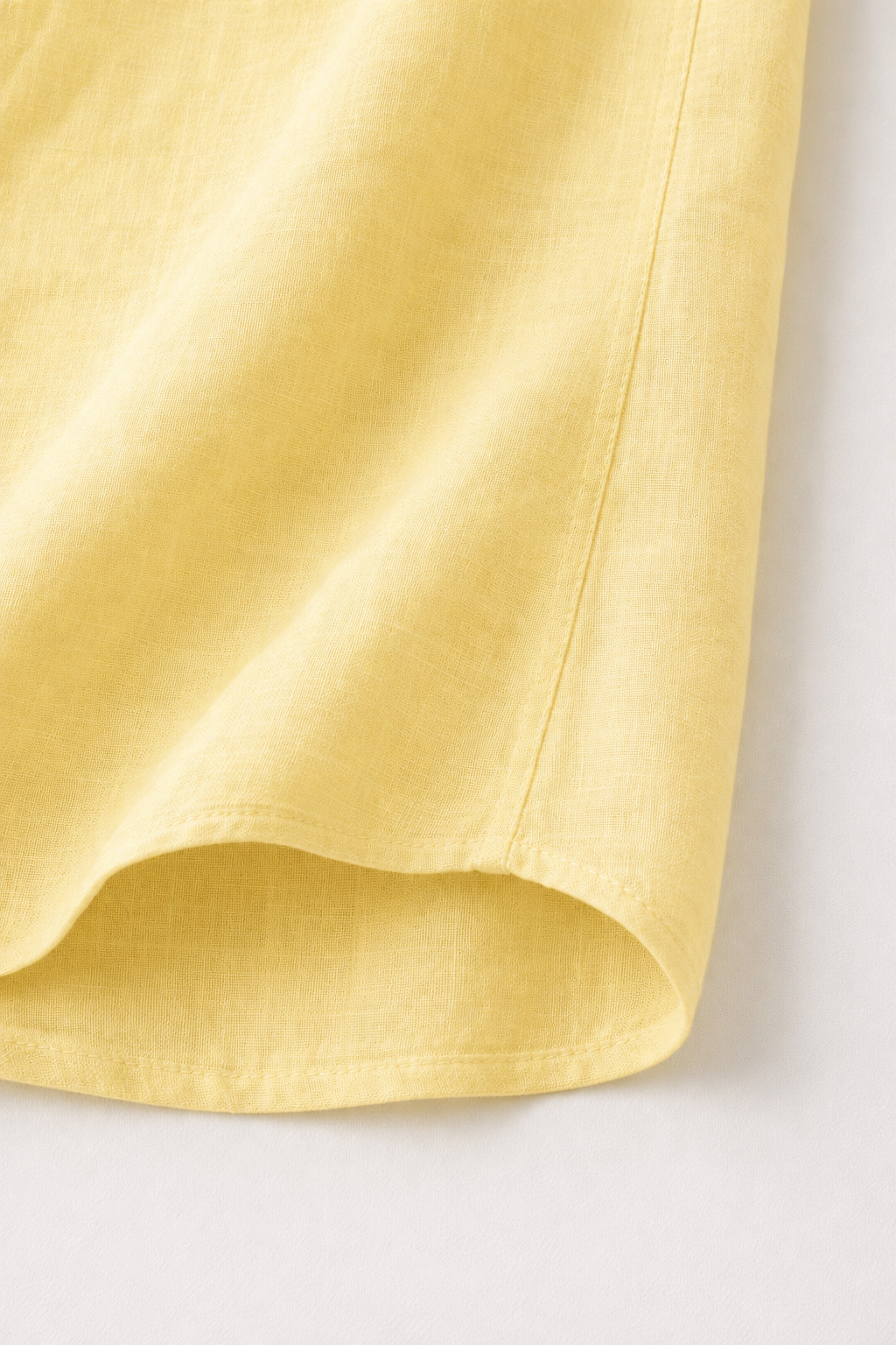 Half Sleeve Men's Pure Linen Yellow Shirt | Summer Wear
